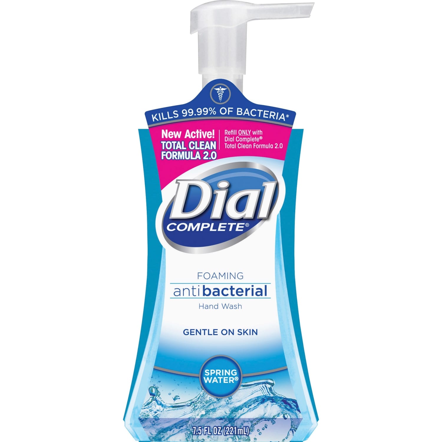 Dial Complete Antibacterial Foam Hand Soap, Springwater Scent, 7.5 Oz Pump Bottle - Image 3