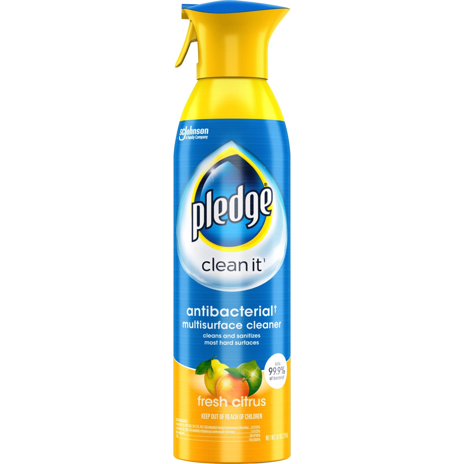 Pledge Multi-Surface Antibacterial II Cleaner, 9.7 Oz Bottle - Image 3