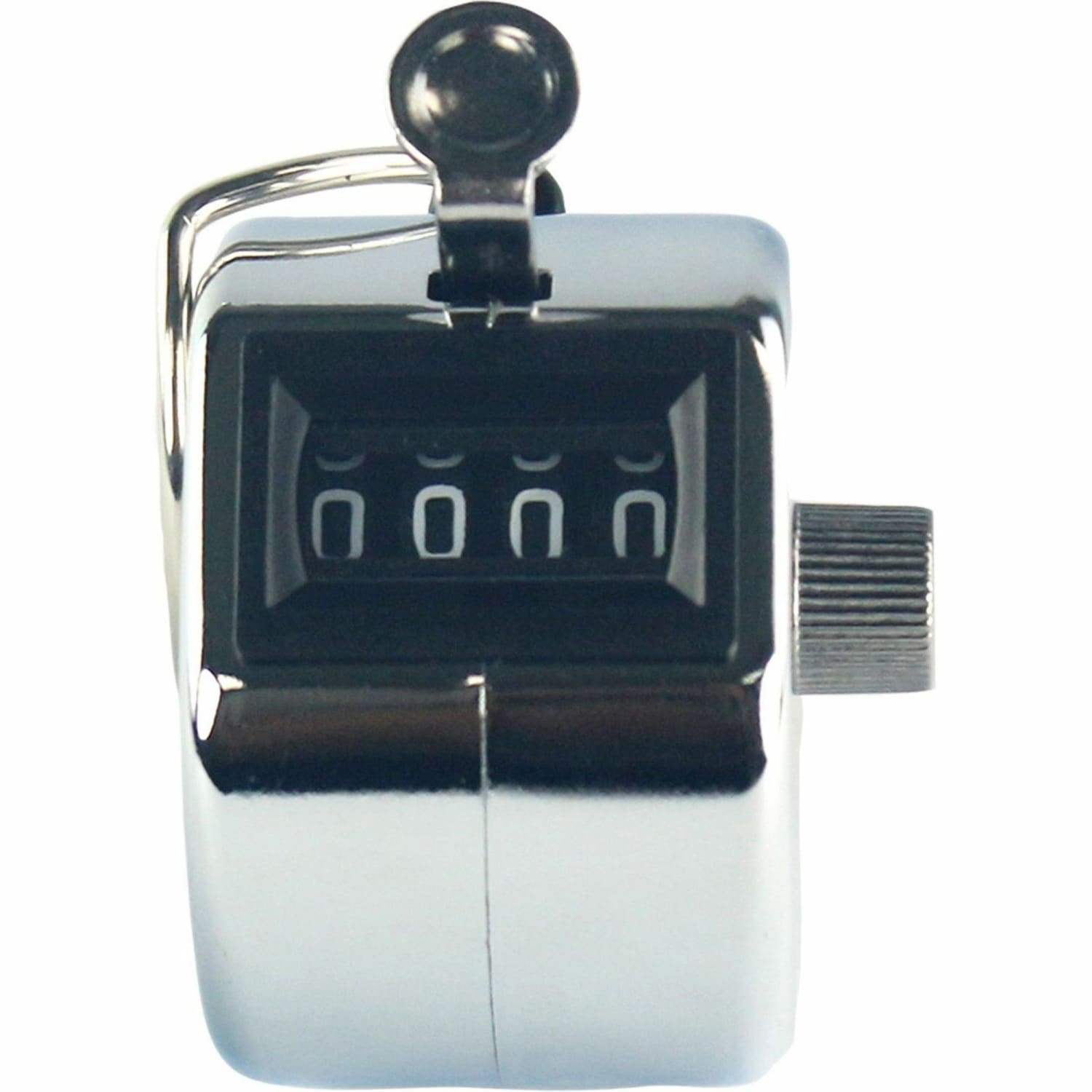 Sparco Finger Ring Tally Counter - 4 Digit - Finger Ring - Handheld - Chrome Plated Steel - Silver - Image 3