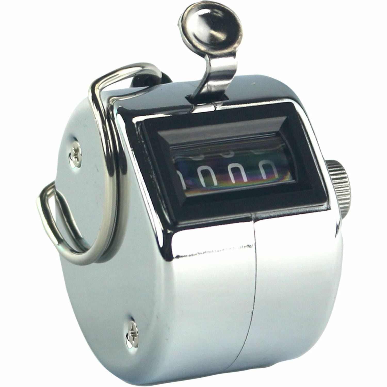 Sparco Finger Ring Tally Counter - 4 Digit - Finger Ring - Handheld - Chrome Plated Steel - Silver - Image 6