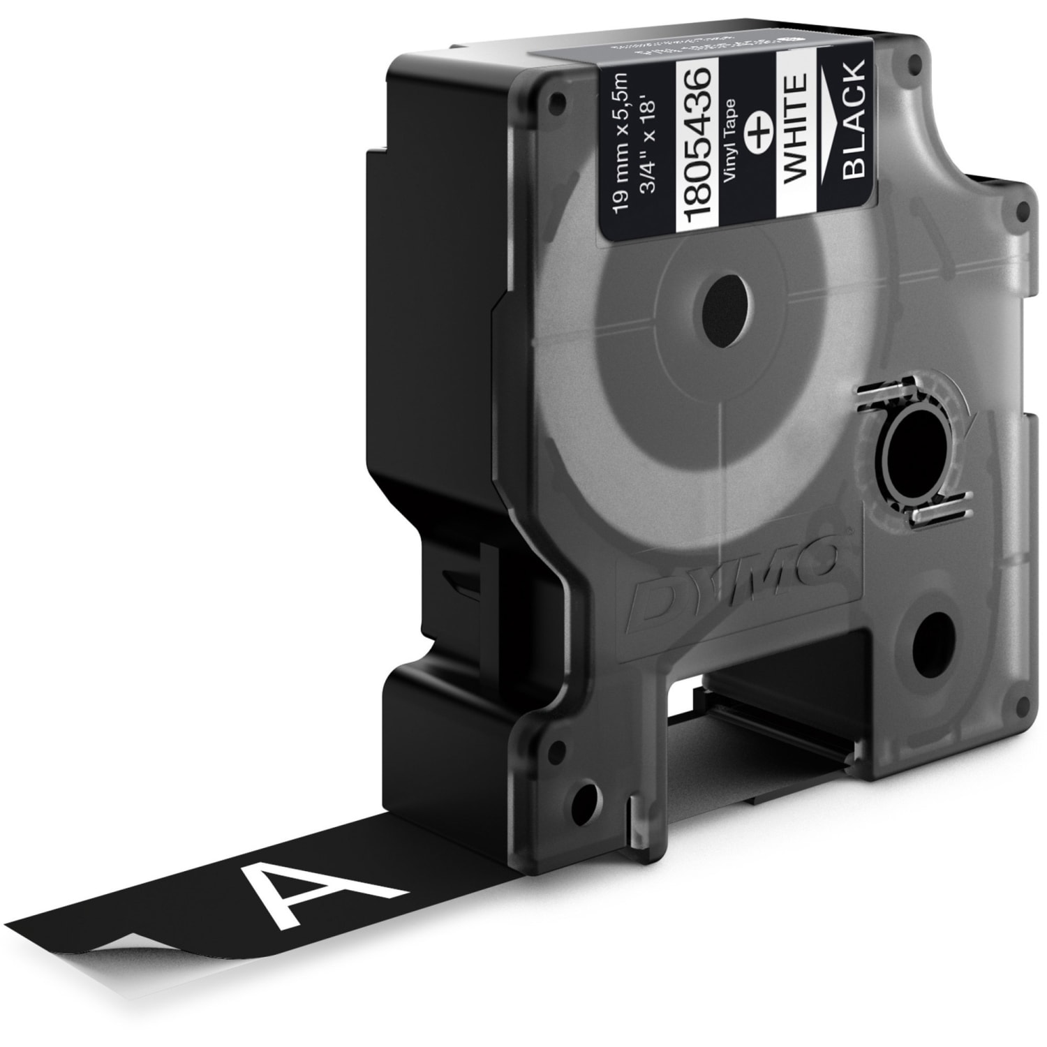 DYMO Vinyl Label Tape, DYM1805436, Permanent Adhesive, 3/4inW x 18L, Thermal Transfer, Black/White - Image 5