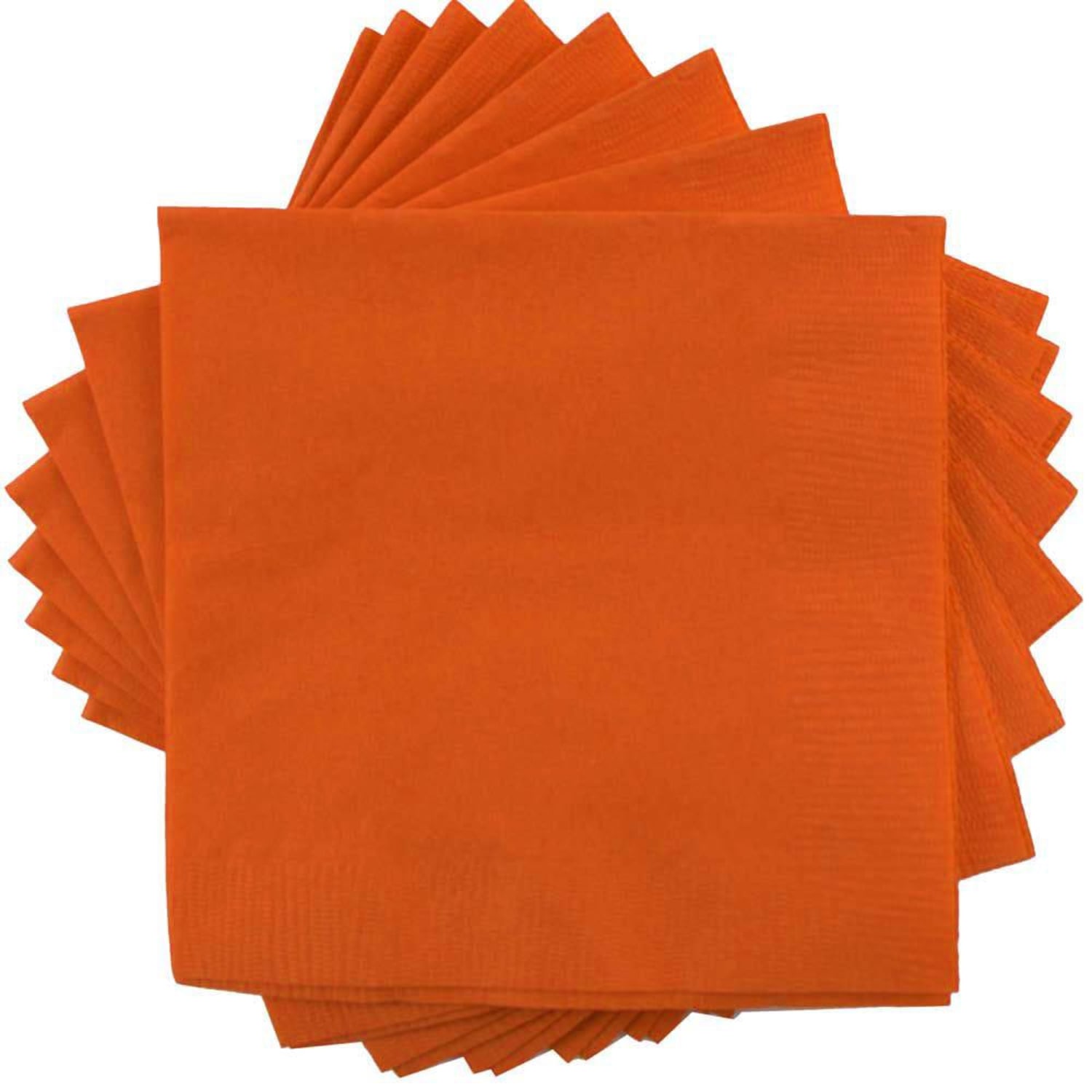 JAM PAPER Medium Lunch Napkins - 6 1/2 x 6 1/2 - Orange - 40/Pack