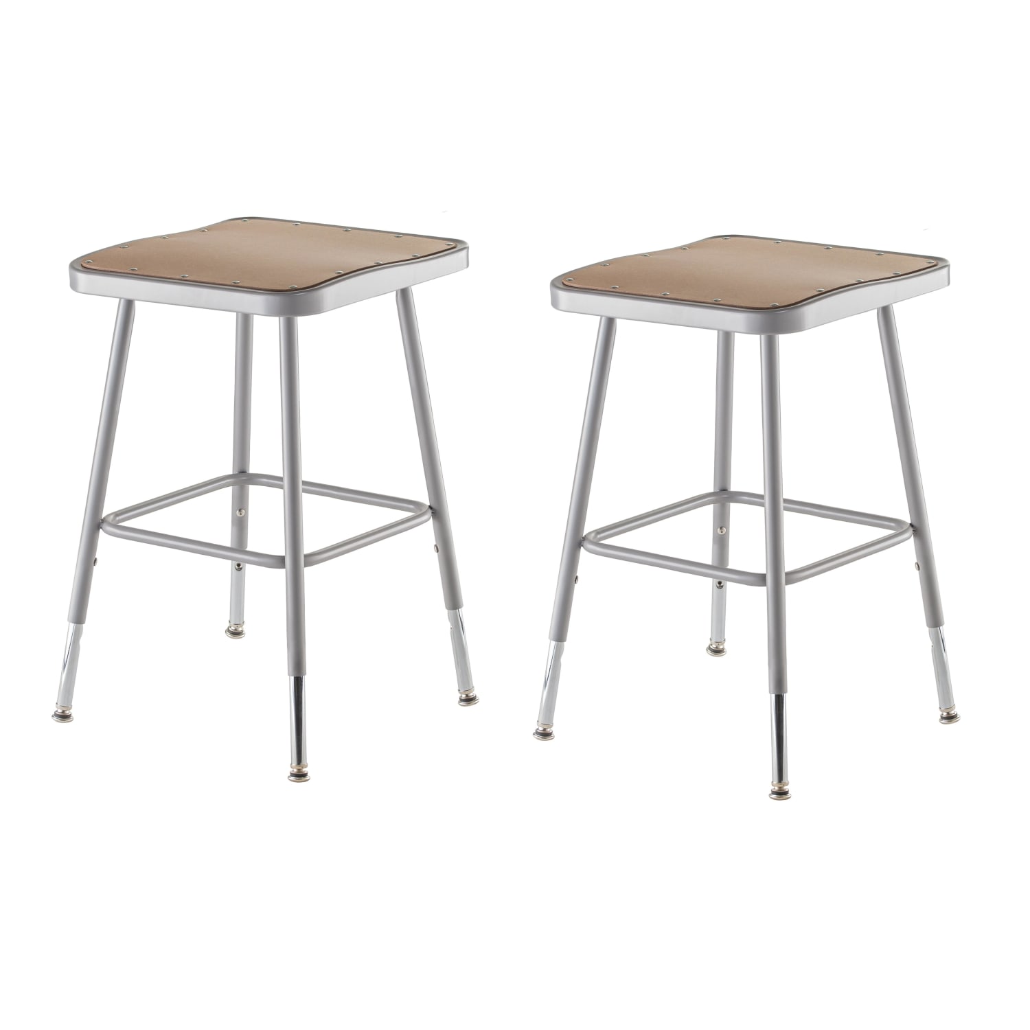 National Public Seating Hardboard Adjustable Height Task Stools 19inH26inH GrayBrown Pack Of 2 Stools PopularChairscom National Public Seating Hardboard Adjustable Height Task Stools 19inH 26inH GrayBrown Pack Of 2 Stools PopularChairscom