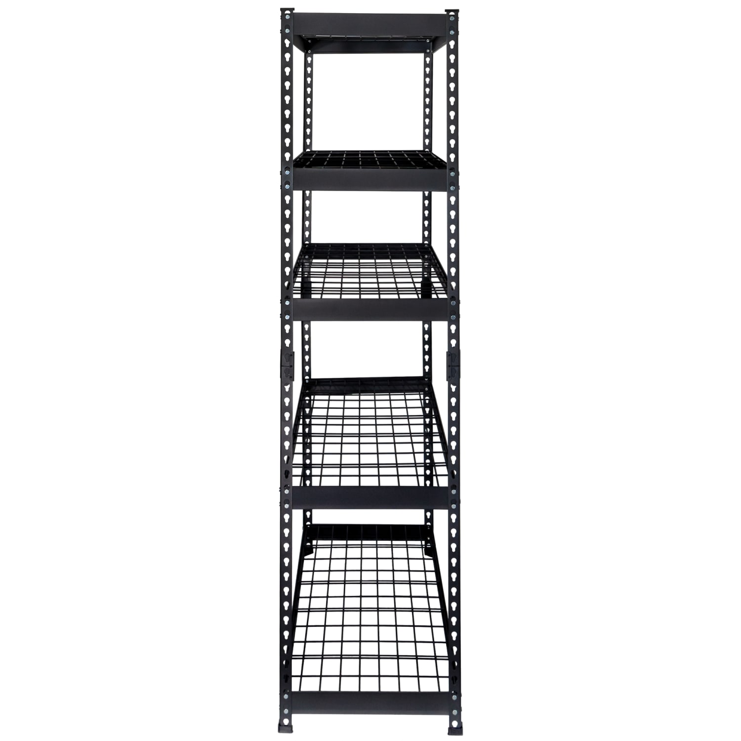 Edsal Muscle Rack Heavy Duty Boltless Steel Shelving Unit With Wire Decking, 5-Shelf, 72inH x 48inW x 24inD, Black - Image 5