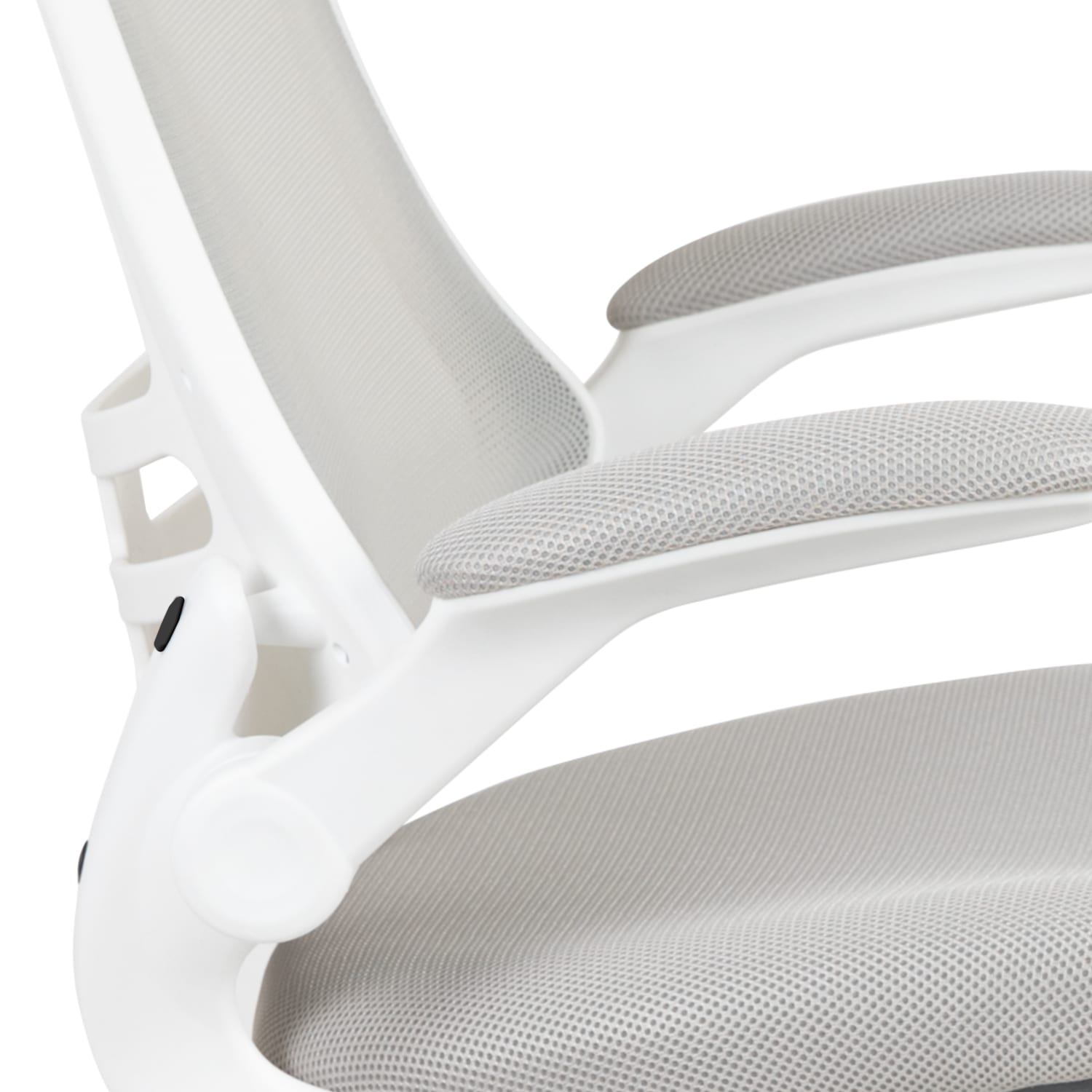Flash Furniture Mesh MidBack Swivel Task Chair With FlipUp Arms Light GrayWhite PopularChairscom Flash Furniture Mesh Mid Back Swivel Task Chair With Flip Up Arms Light GrayWhite PopularChairscom
