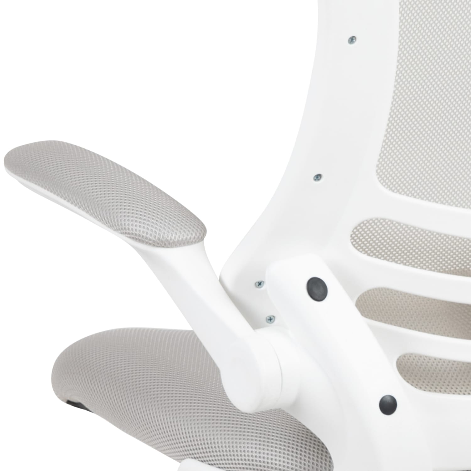 Flash Furniture Mesh MidBack Swivel Task Chair With FlipUp Arms Light GrayWhite PopularChairscom Flash Furniture Mesh Mid Back Swivel Task Chair With Flip Up Arms Light GrayWhite PopularChairscom