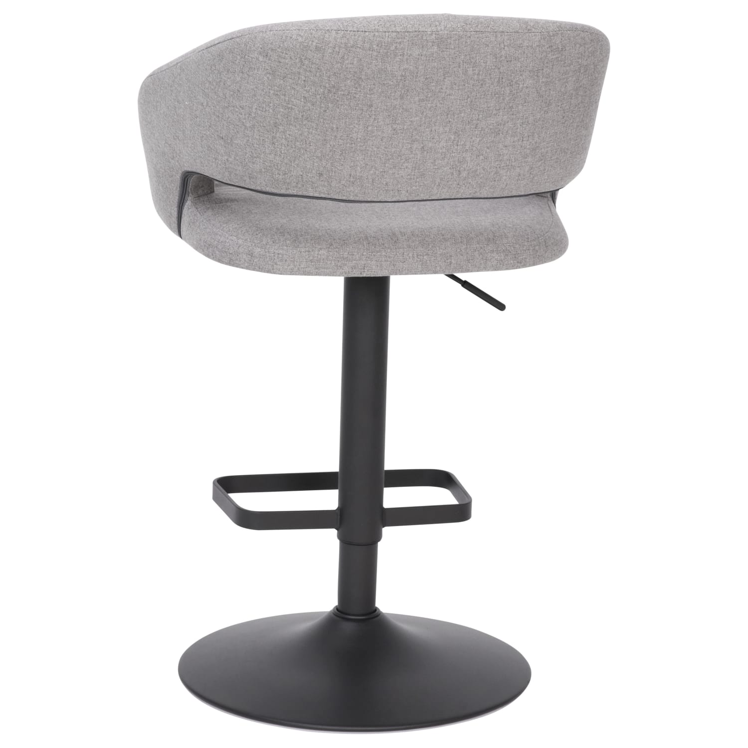 Flash Furniture Contemporary Fabric Adjustable Height Bar Stool With Rounded MidBack GrayBlack PopularChairscom Flash Furniture Contemporary Fabric Adjustable Height Bar Stool With Rounded Mid Back GrayBlack PopularChairscom