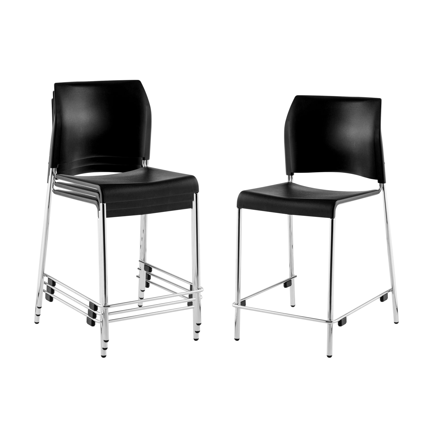 National Public Seating 8800 Series Cafetorium Counter Height Stack Stools BlackChrome Set Of 4 Stools PopularChairscom National Public Seating 8800 Series Cafetorium Counter Height Stack Stools BlackChrome Set Of 4 Stools PopularChairscom