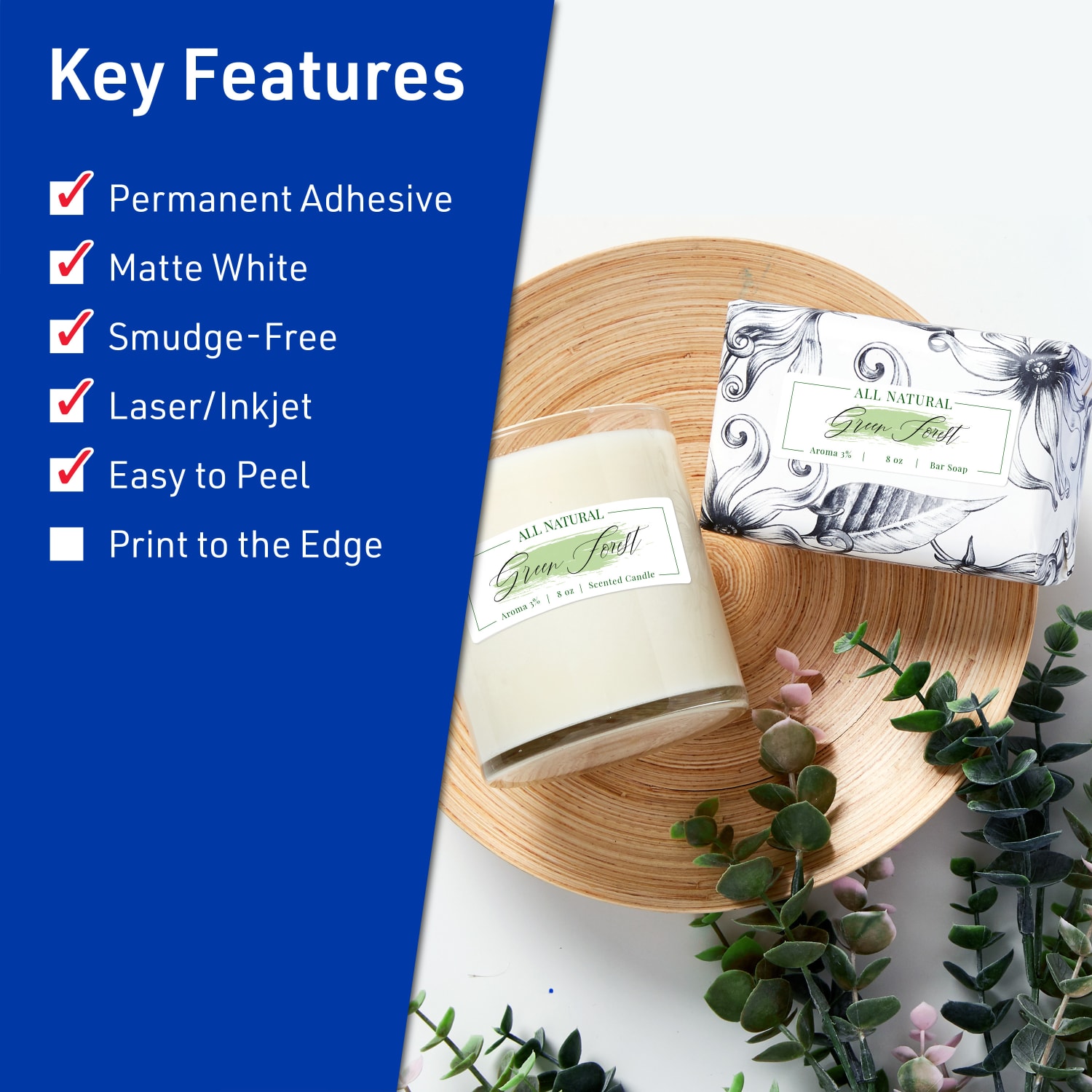 Avery TrueBlock Labels With Sure Feed, 94221-TWMP100, Rectangle, 1in x 2-1/2in, Matte White, Pack Of 2400 - Image 3