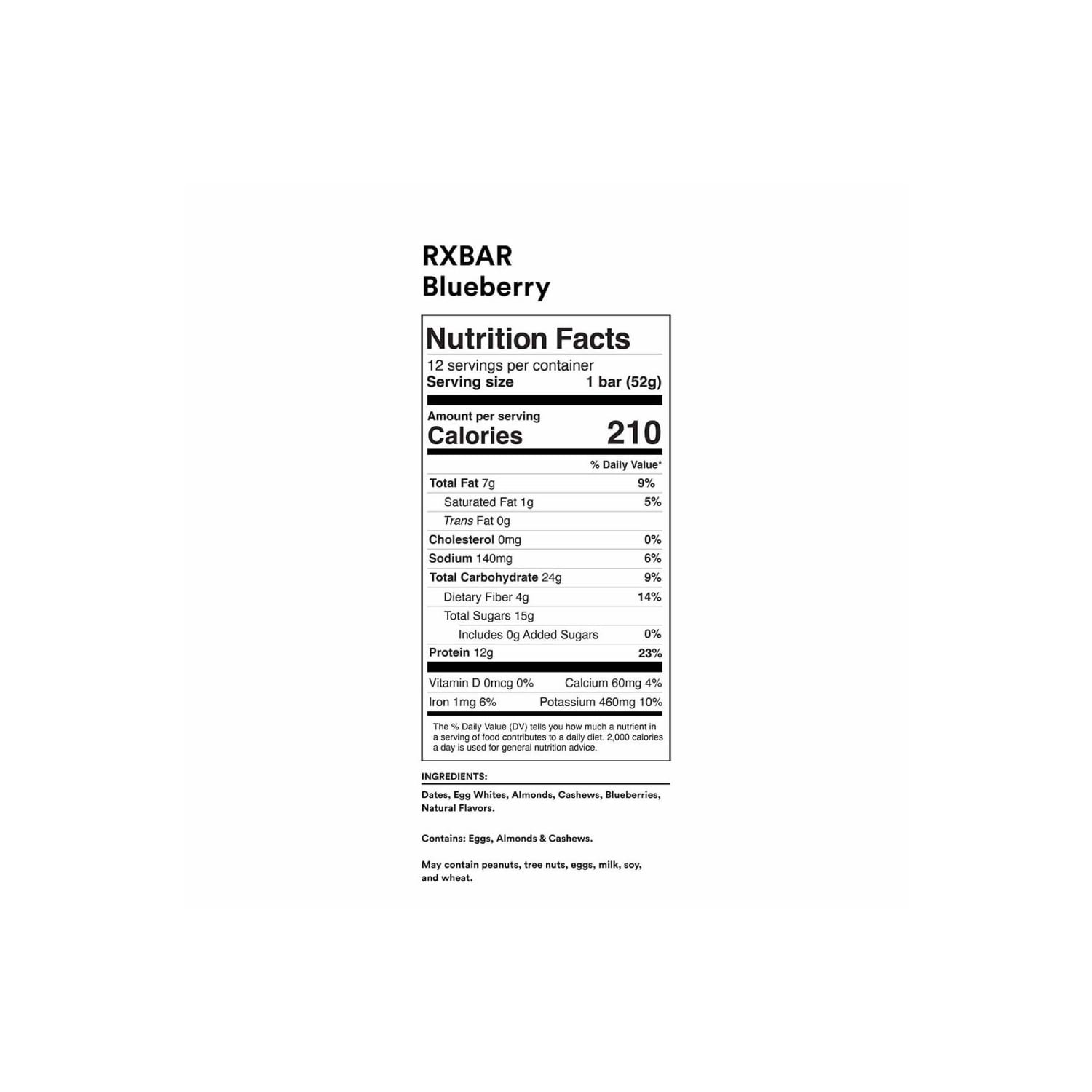 RXBAR Protein Bars, Blueberry, 1.8 Oz, Pack Of 12 Bars - Image 6