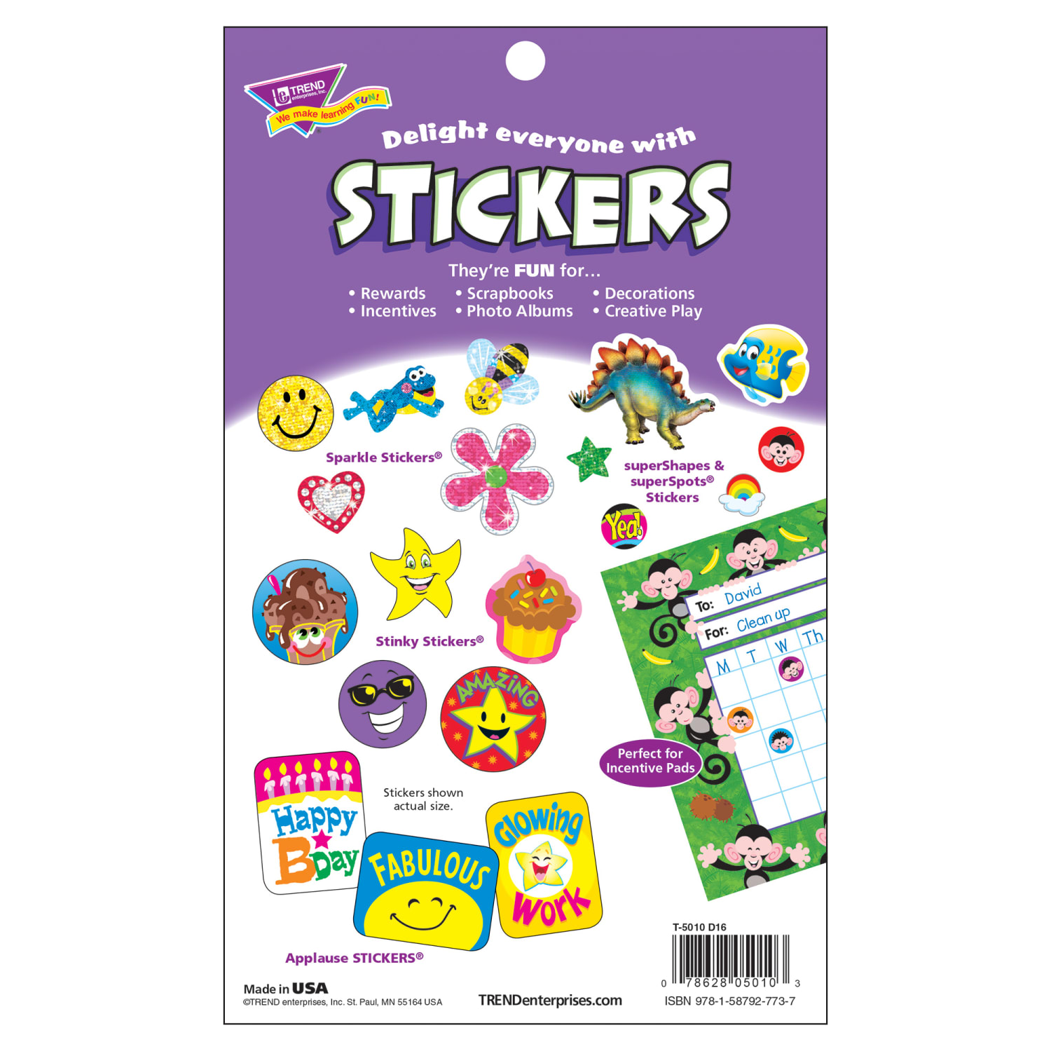 Trend Sticker Pads, Super Stars & Smiles, 738 Stickers Per Pad, Set Of 6 Pads - Image 3