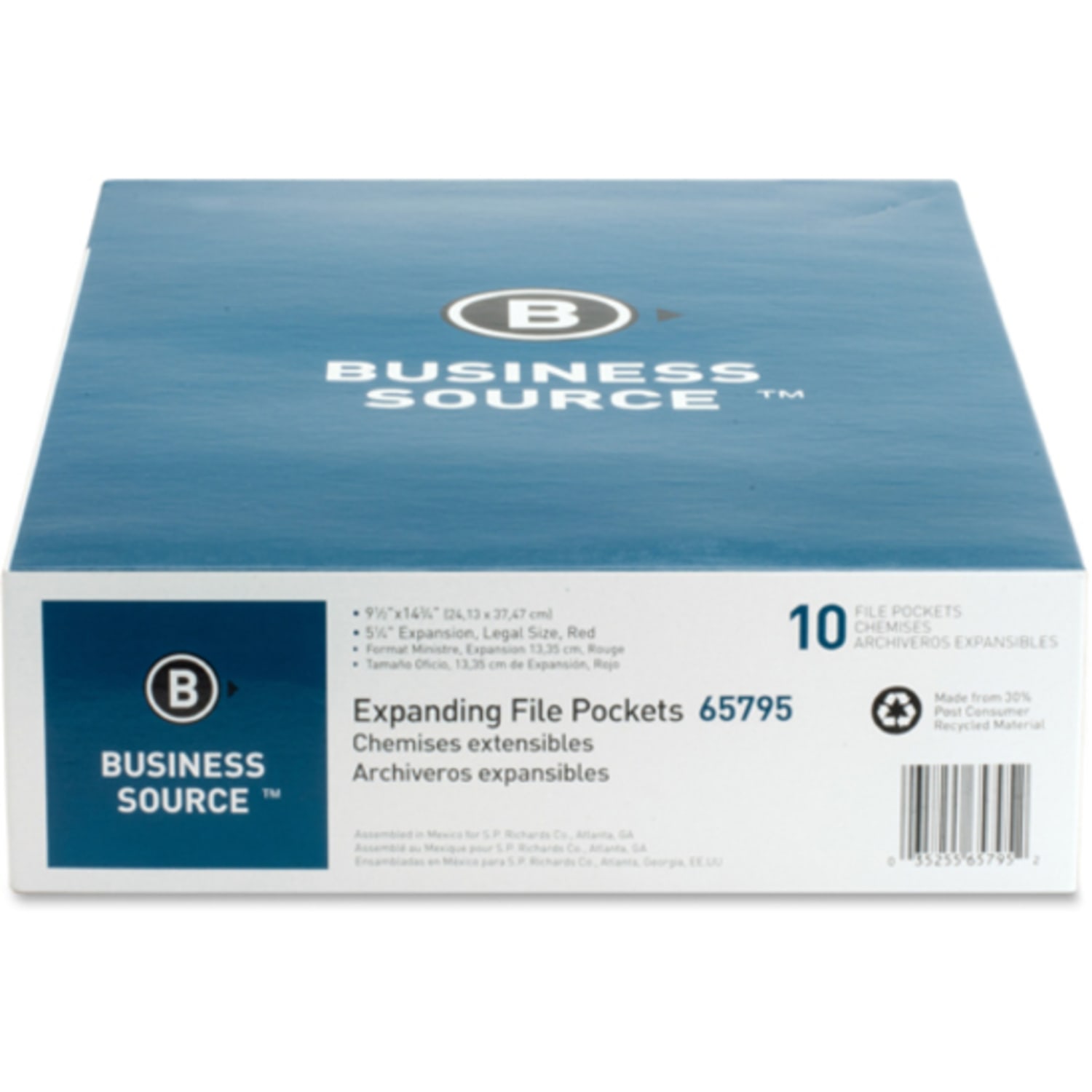 Business Source Redrope Legal Expanding File Pockets, 5 1/4in Expansion, Legal Size, 8 1/2in x 14in, Redrope, Box Of 10 File Pockets - Image 5