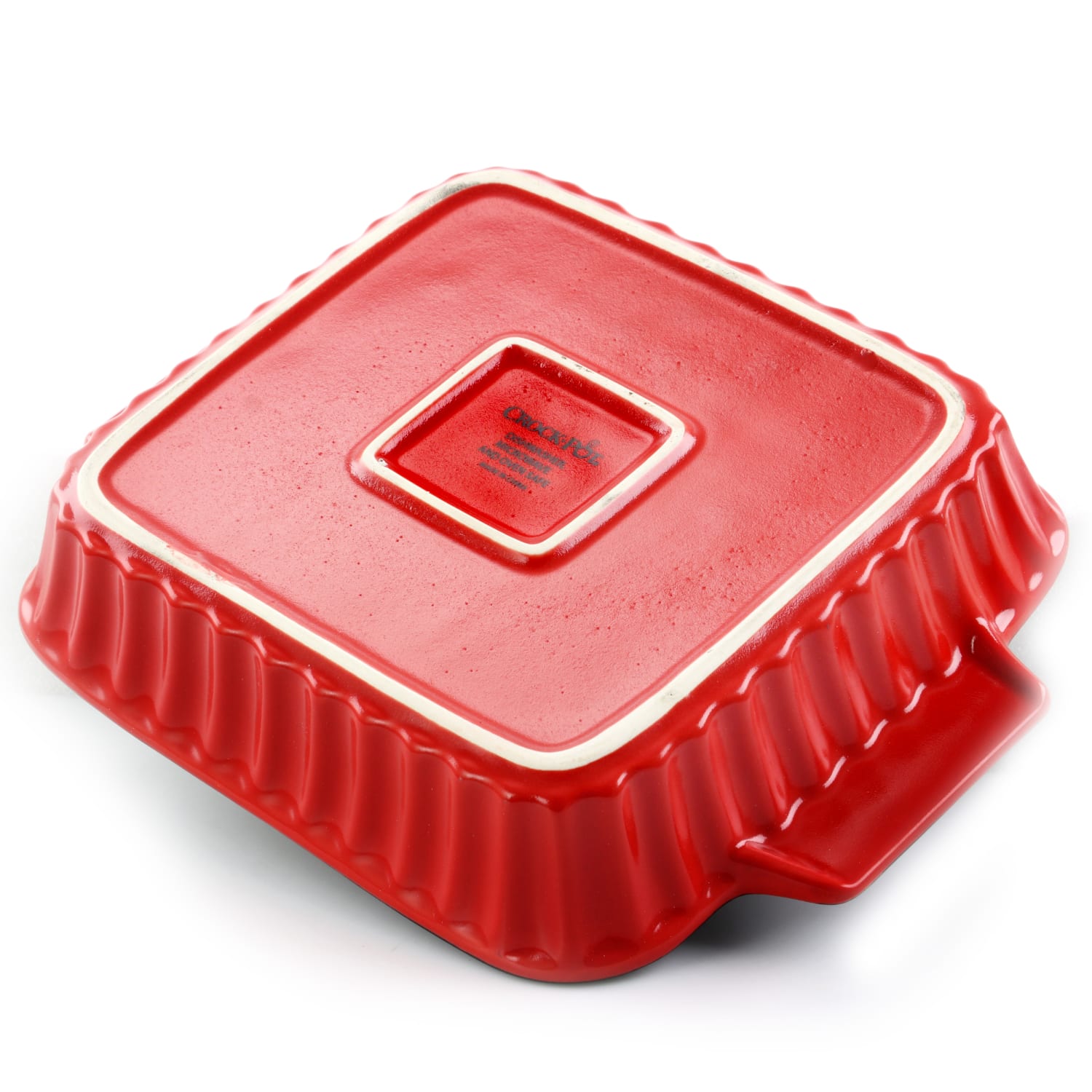 Crock-Pot Denhoff Non-Stick Ribbed Casserole Dish, 8in, Red - Image 3
