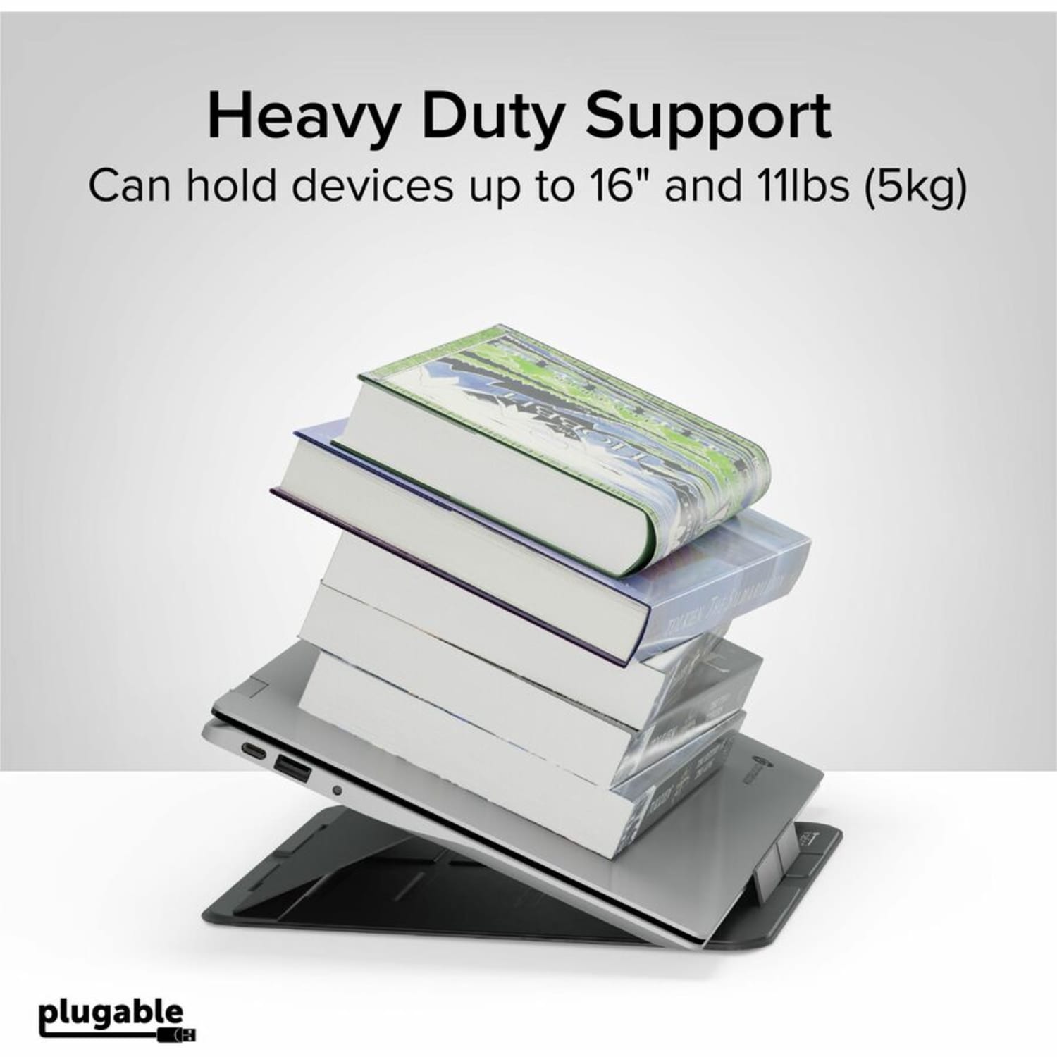 Plugable Drawing Tablet Stand Folio, Portable Foldable Laptop Stand with 4 Adjustable Angles - iPad Holder Stand for Laptop and Tablets Up to 16in , iPad Air, iPad Pro, MacBook Pro, Windows, TAA compliant (PT-STANDX) - Image 6