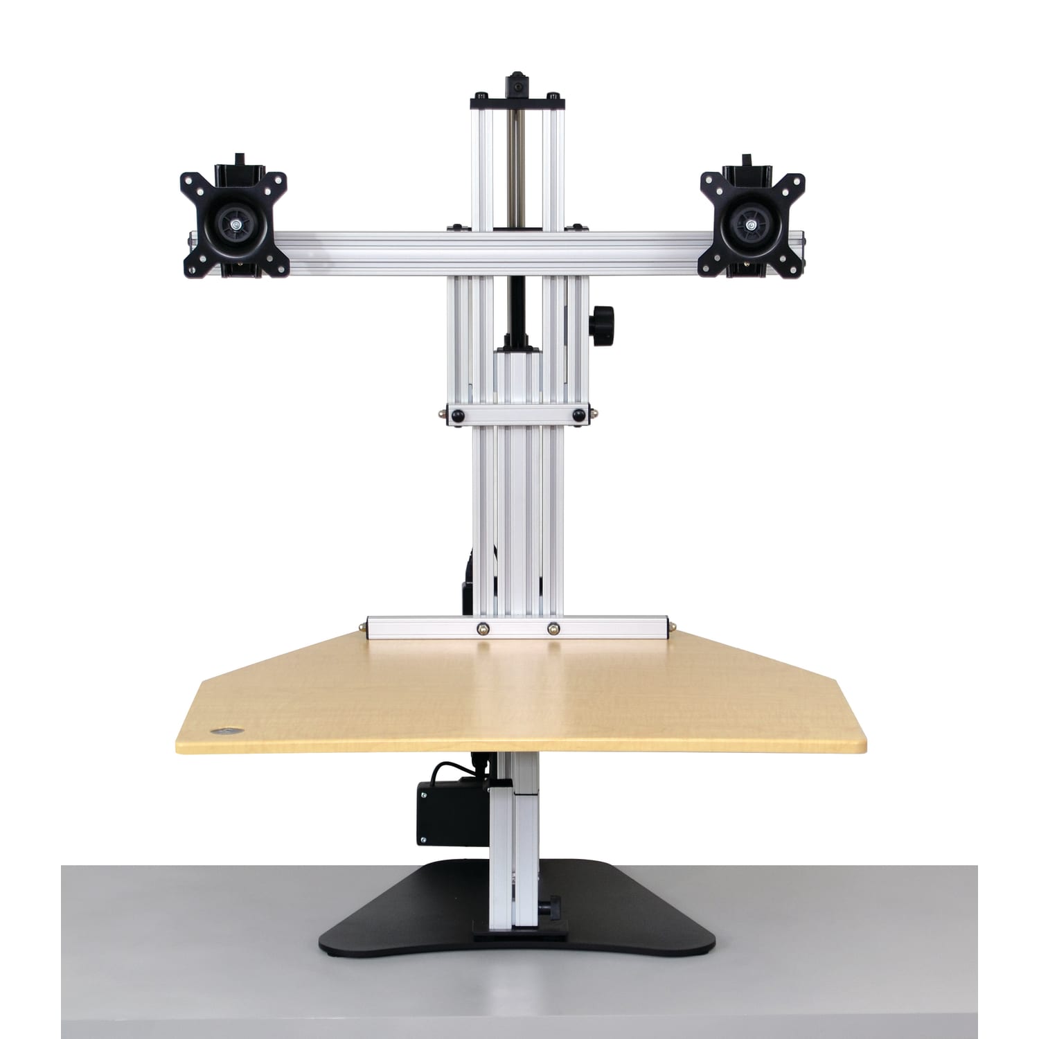 Ergo Desktop Electric Kangaroo Elite Stand, 27 1/2inH x 28inW x 28inD, Maple, Standard Delivery - Image 3