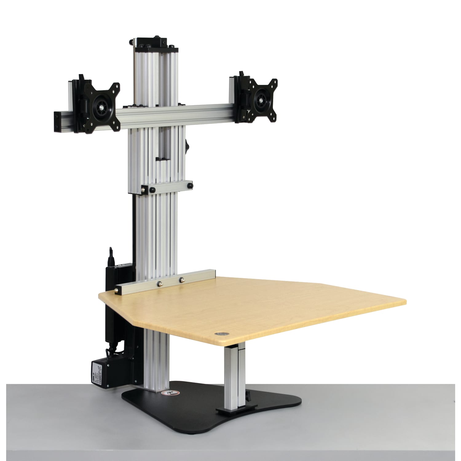 Ergo Desktop Electric Kangaroo Elite Stand, 27 1/2inH x 28inW x 28inD, Maple, Standard Delivery - Image 4