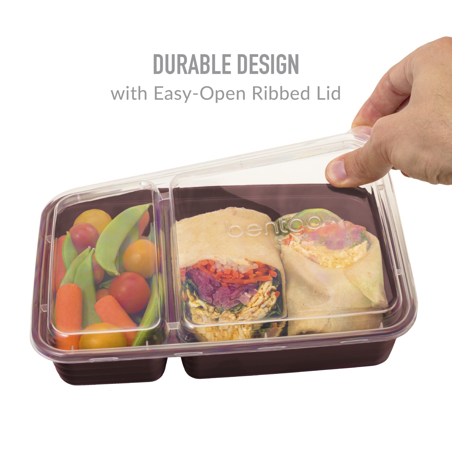 Bentgo Prep 2-Compartment Containers, 6-1/2inH x 6inW x 9inD, Rose Gold, Pack Of 10 Containers - Image 4