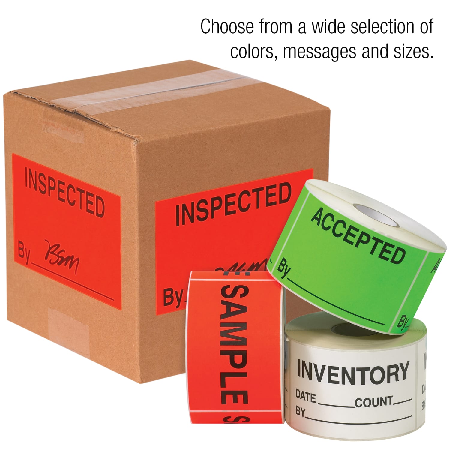 Tape Logic Preprinted Special Handling Labels, DL1181, Inventory/Date/Count/By, Rectangle, 1 1/4in x 2in, Black/White, Roll Of 500 - Image 4