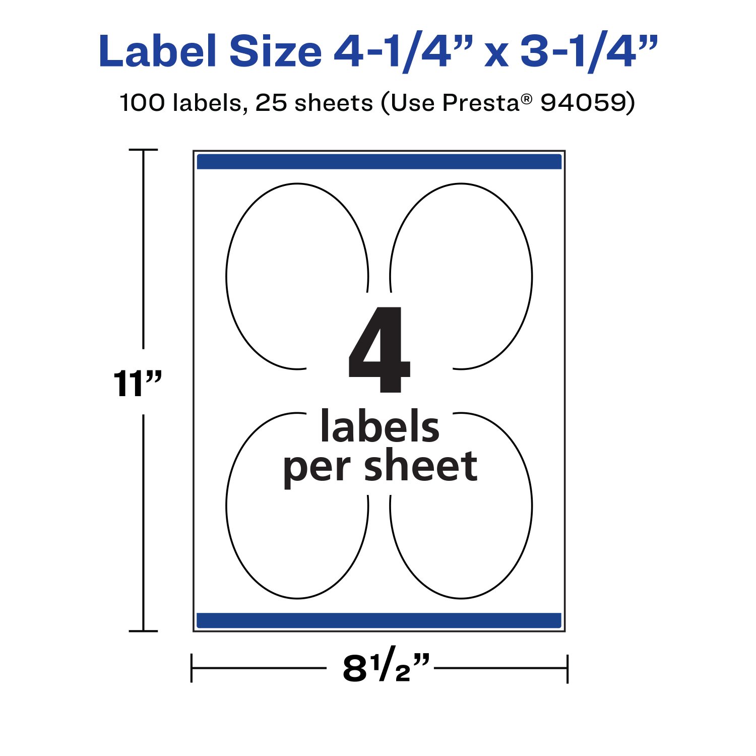 Avery Waterproof Permanent Labels With Sure Feed, 94059-WMF25, Oval, 4-1/4in x 3-1/4in, White, Pack Of 100 - Image 6
