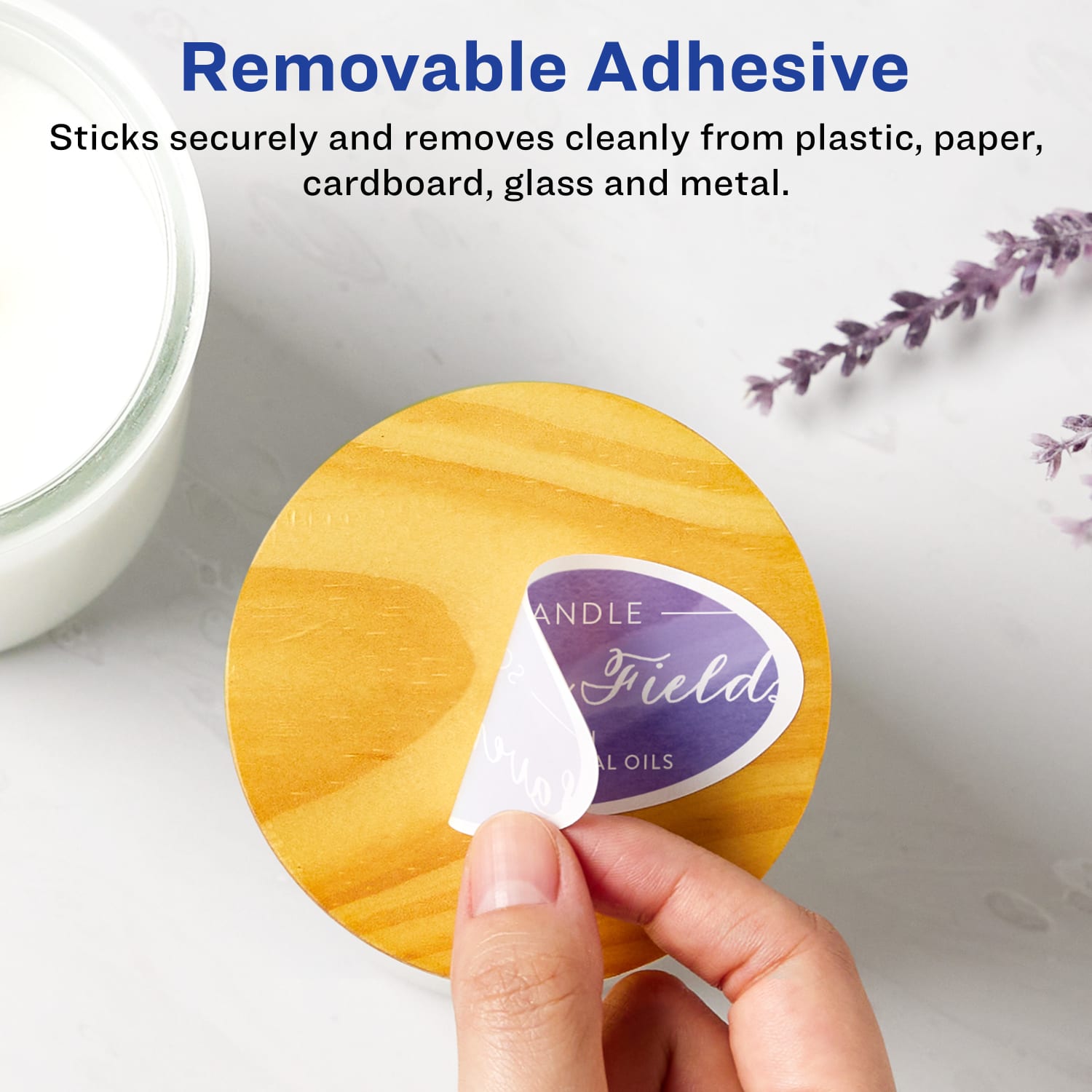 Avery Removable Labels With Sure Feed, 94051-RMP25, Oval, 1-1/2in x 2-1/2in, White, Pack Of 450 Labels - Image 3
