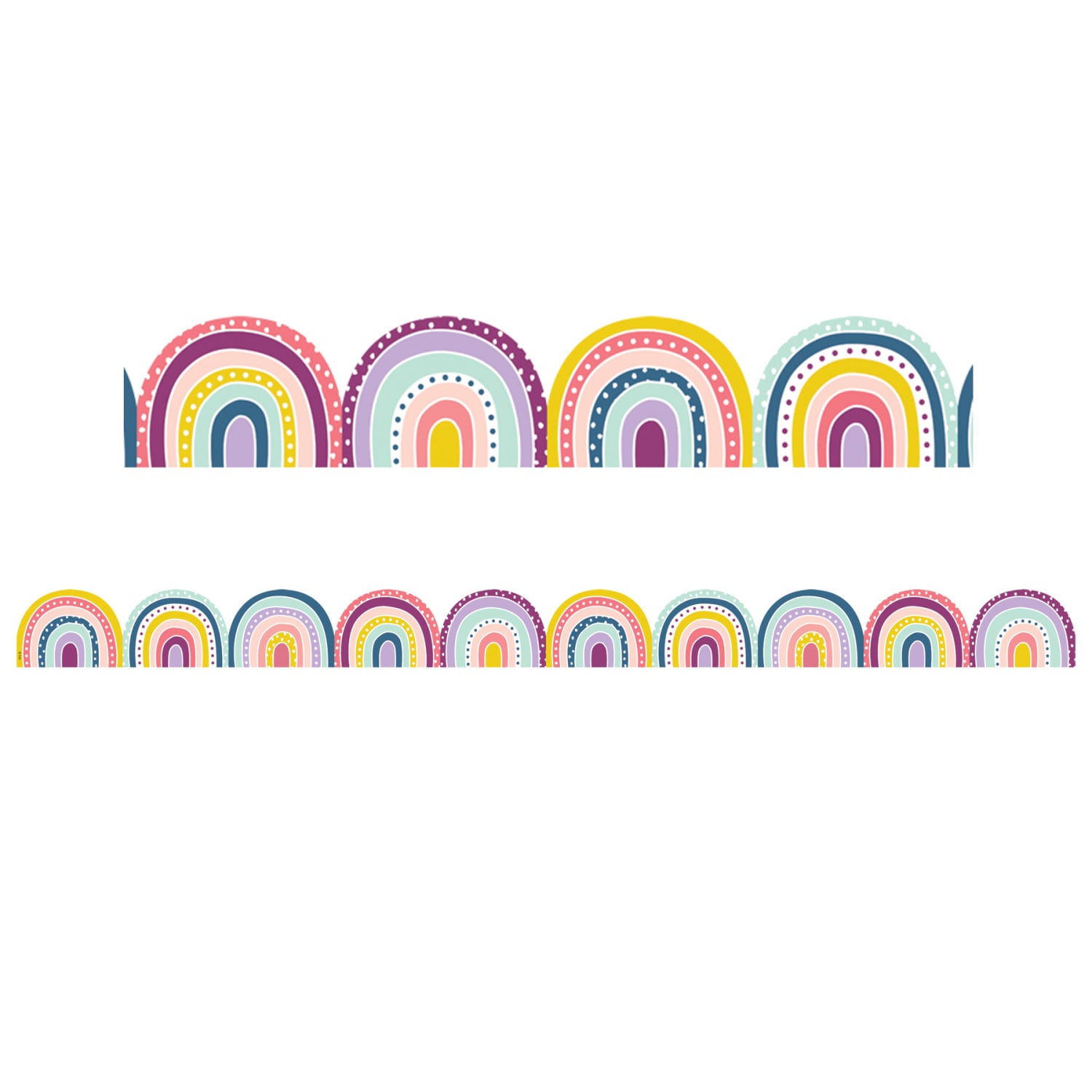 Teacher Created Resources Die-Cut Border Trim, Oh Happy Day Rainbows, 35' Per Pack, Set Of 6 Packs - Image 3
