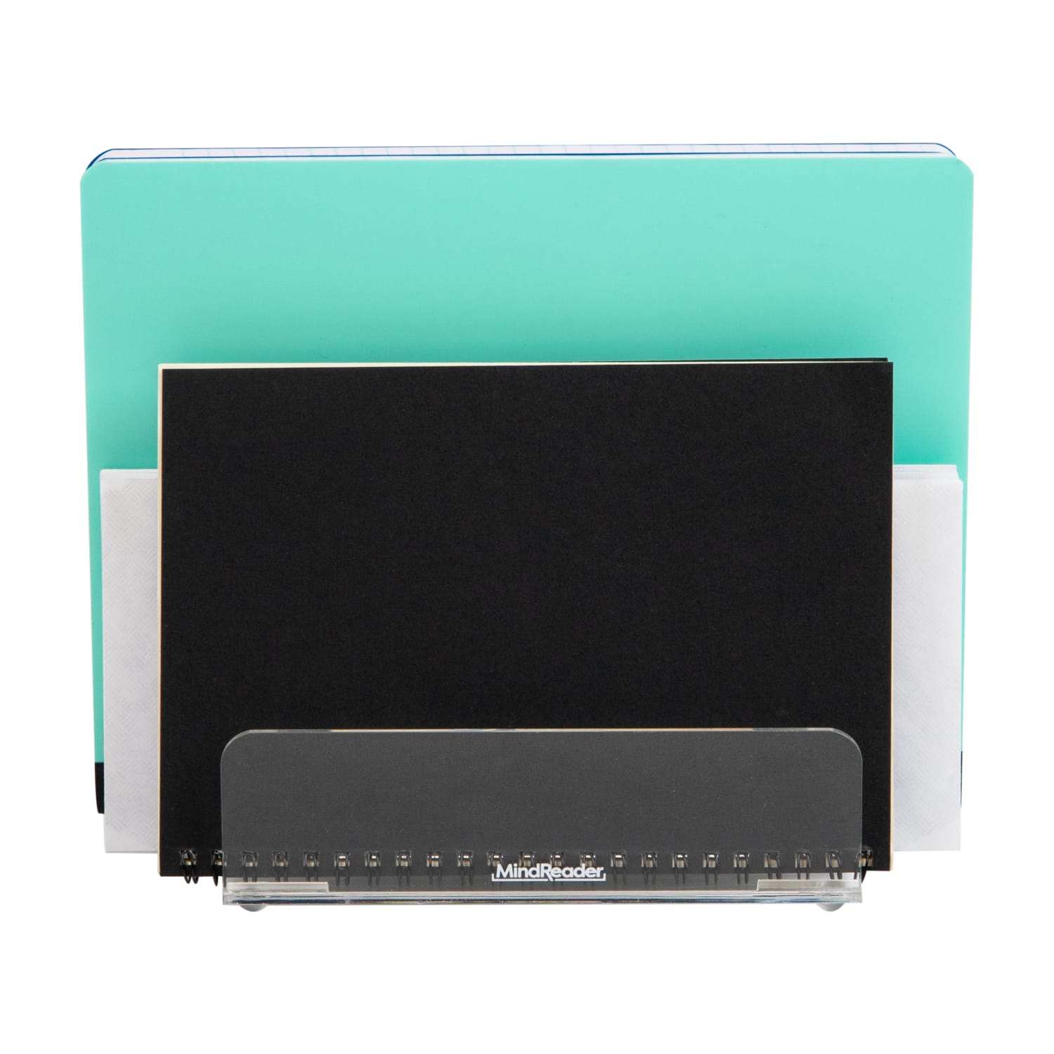 Mind Reader Acrylic 3-Tier Desktop Mail Sorter, 4inH x 4inW x 7inD, Clear - Image 5