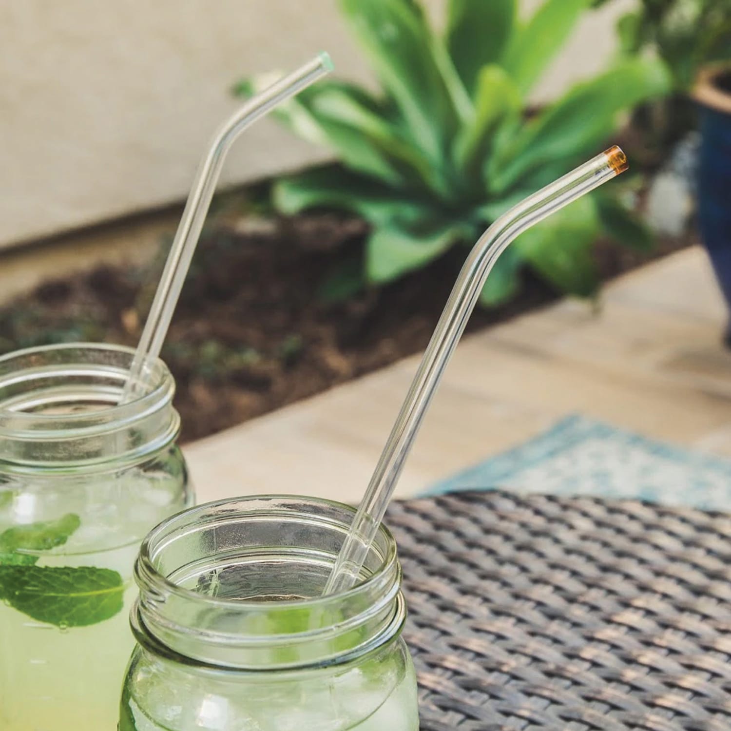 Better Houseware Glass Straws With Cleaning Brush, Clear, Set Of 5 Straws - Image 4
