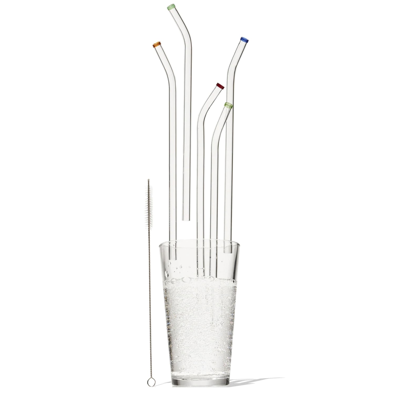 Better Houseware Glass Straws With Cleaning Brush, Clear, Set Of 5 Straws - Image 5