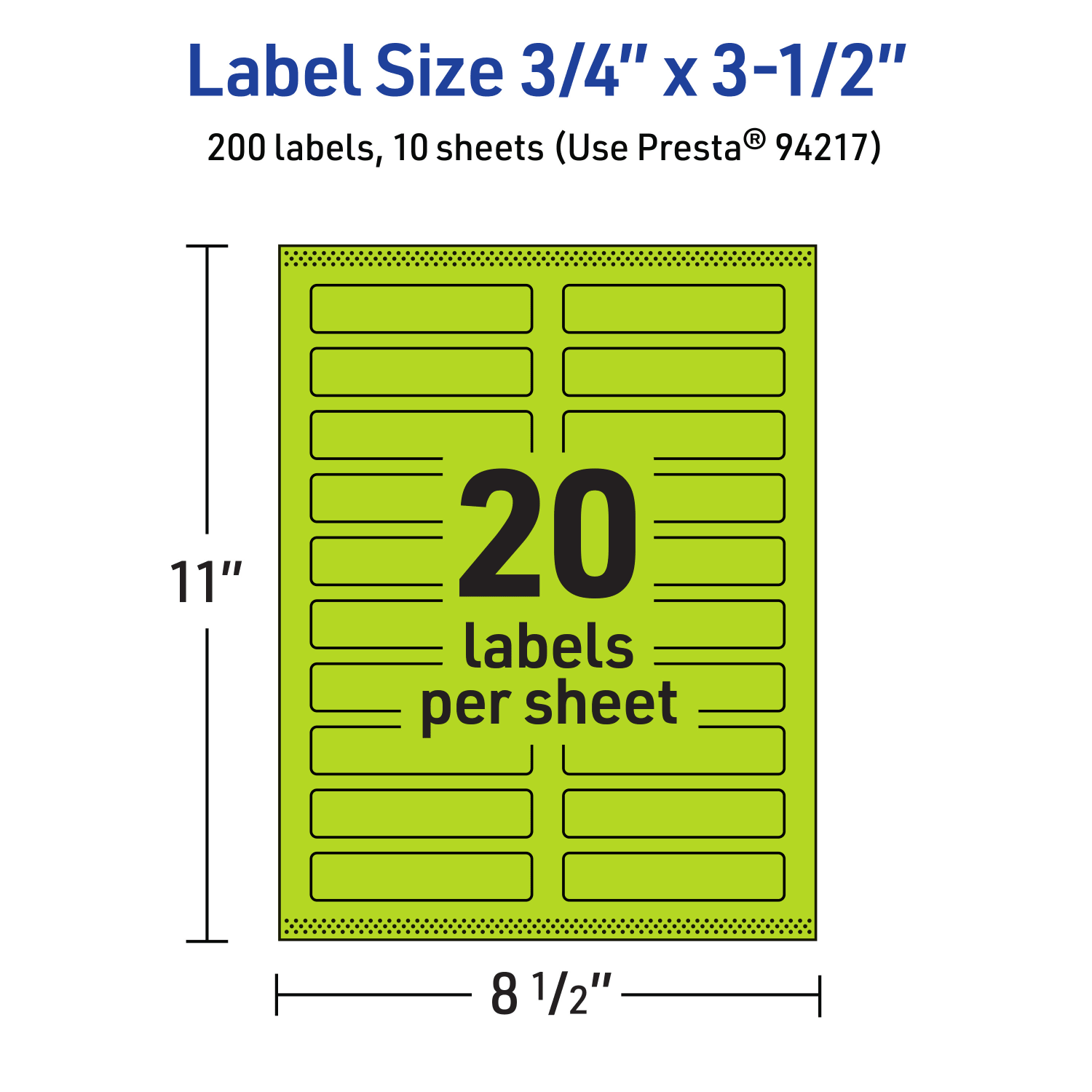 Avery Print-To-The-Edge Labels With Sure Feed Technology And Easy Peel, 94217-BGP10, Rectangle, 3/4in x 3-1/2in, Matte Bright Green, Pack of 200 - Image 6