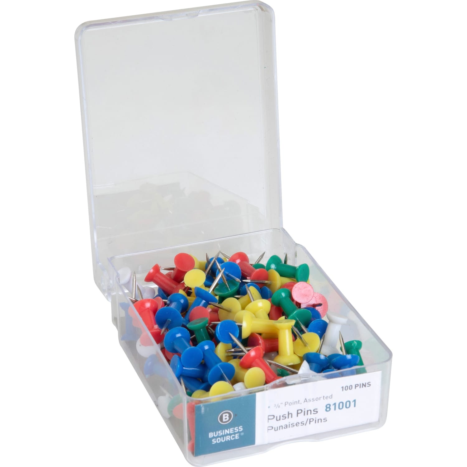 Sparco Pushpins, 3/8in, Assorted Colors, Box Of 100 - Image 3
