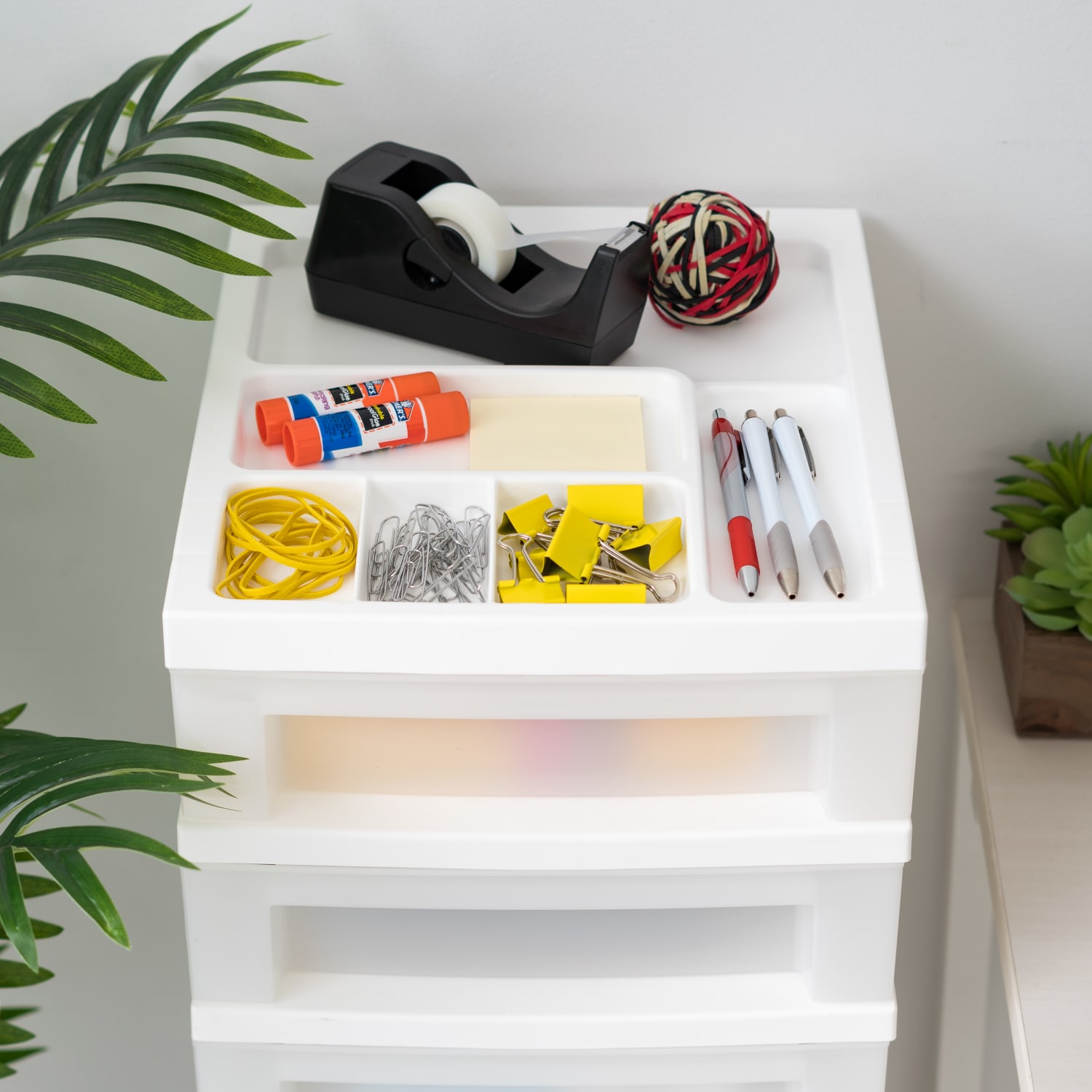 Iris Mini Chest, 9 Drawers, 49 Qt, White - Image 4