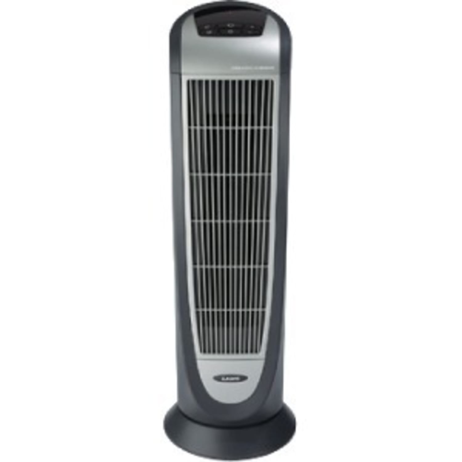 Lasko 1500 Watts Electric Oscillating Tower Heater, 2 Heat Settings, 23inH x 7.25inW x 8.25inD, Gray - Image 3