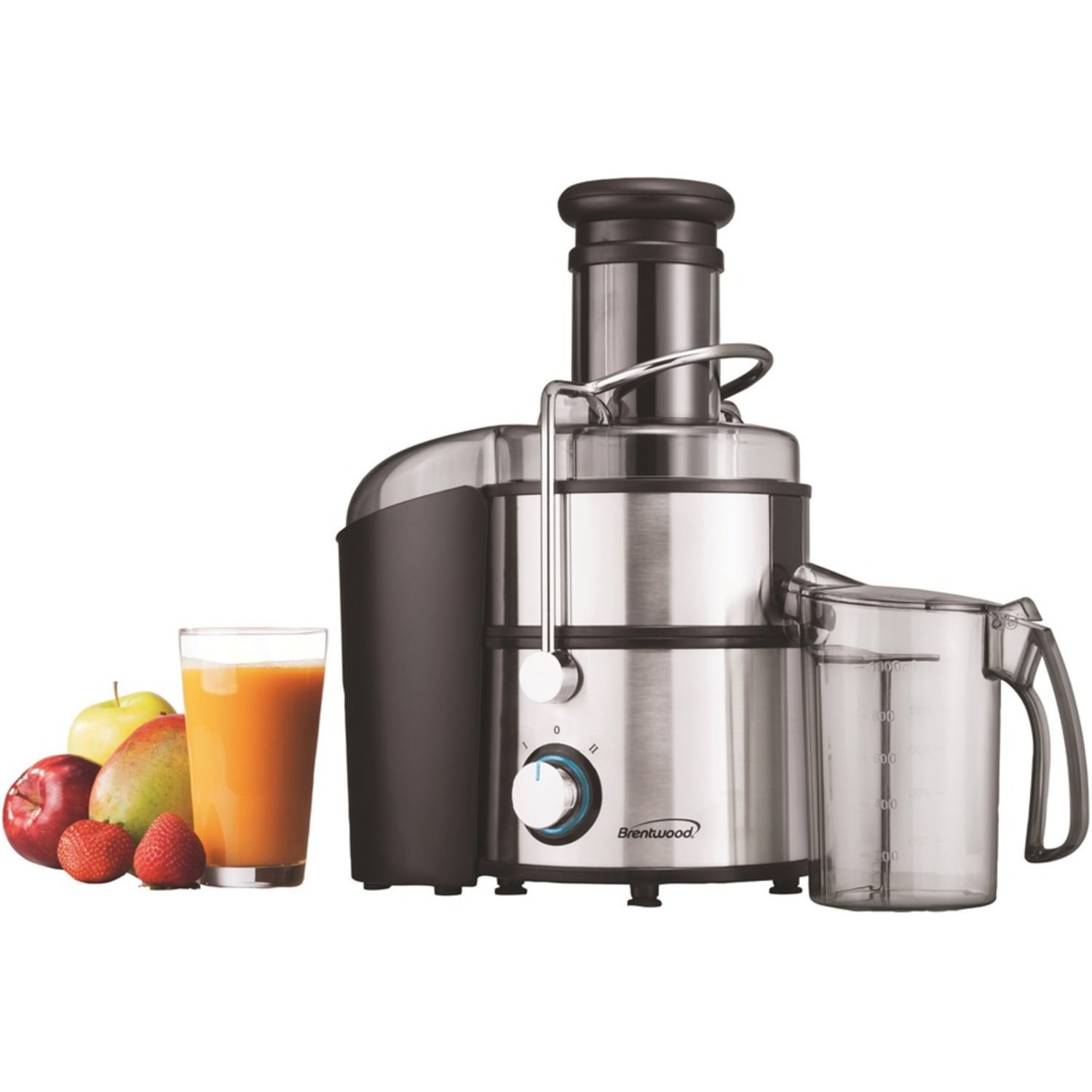 Brentwood JC-500 Power Juice Extractor - 700 Watts - 800 W Motor - Stainless Steel, Silver, Black - Image 4
