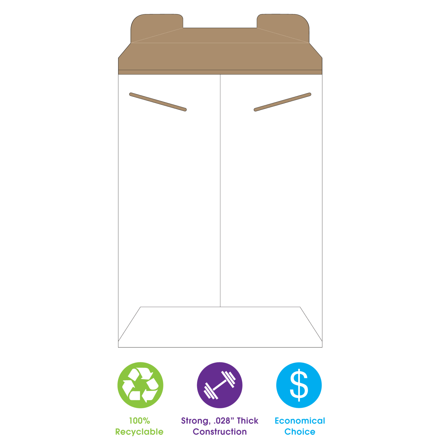 Partners Brand Stayflats Flat Mailers, 9 3/4in x 12 1/4in, White, Pack of 100 - Image 5