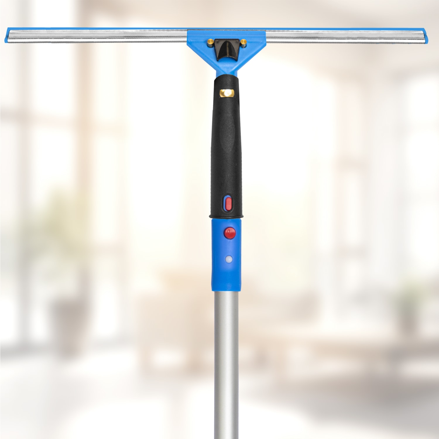 Gritt Commercial Swivel Window Squeegee And Telescopic Pole Window Washing Kit, 18in Squeegee/6ft Pole, Multicolor, Pack Of 3 Kits - Image 4