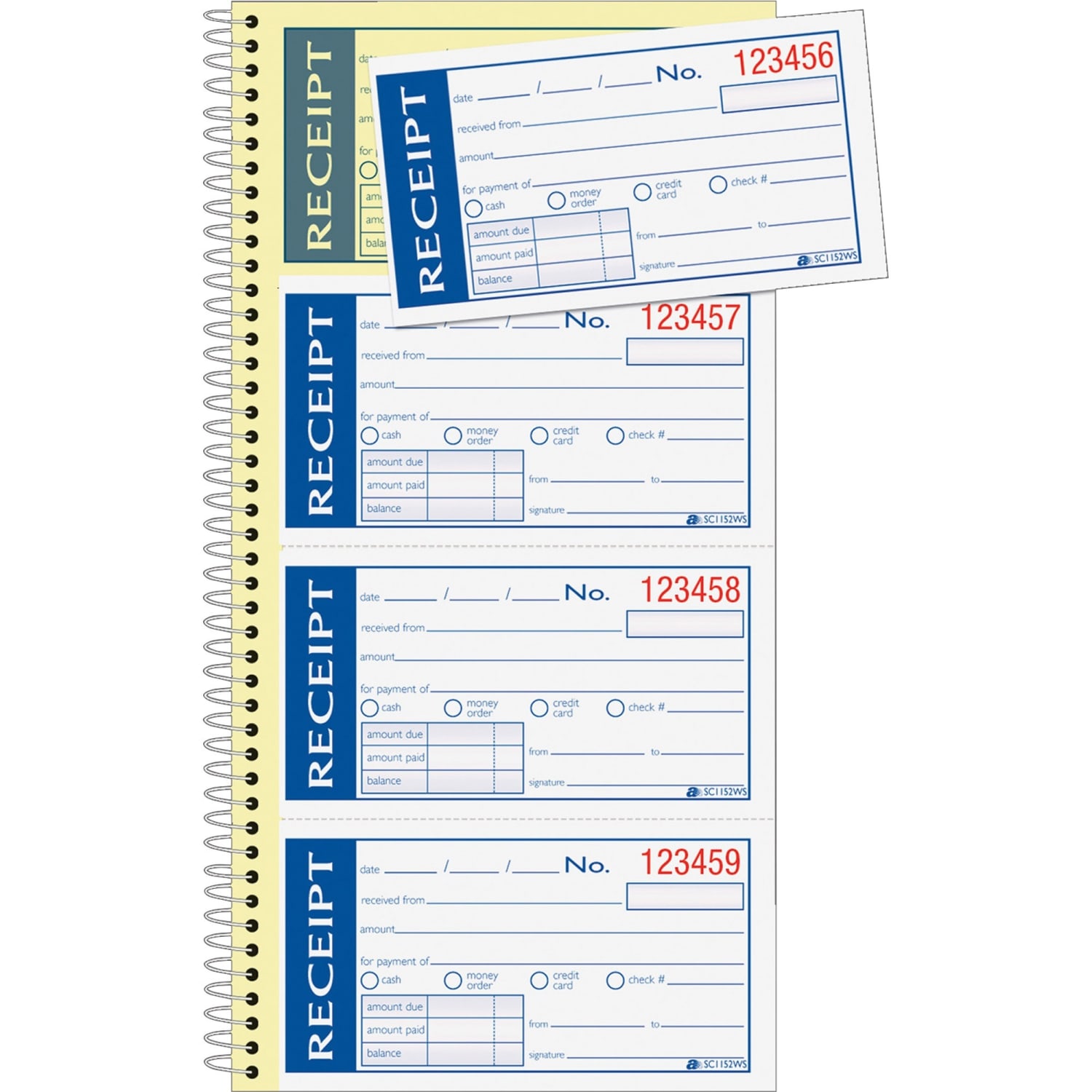 Adams Write n Stick Receipt Book, 5 1/4in x 11in, 2-Part, Book Of 200 Sets - Image 4