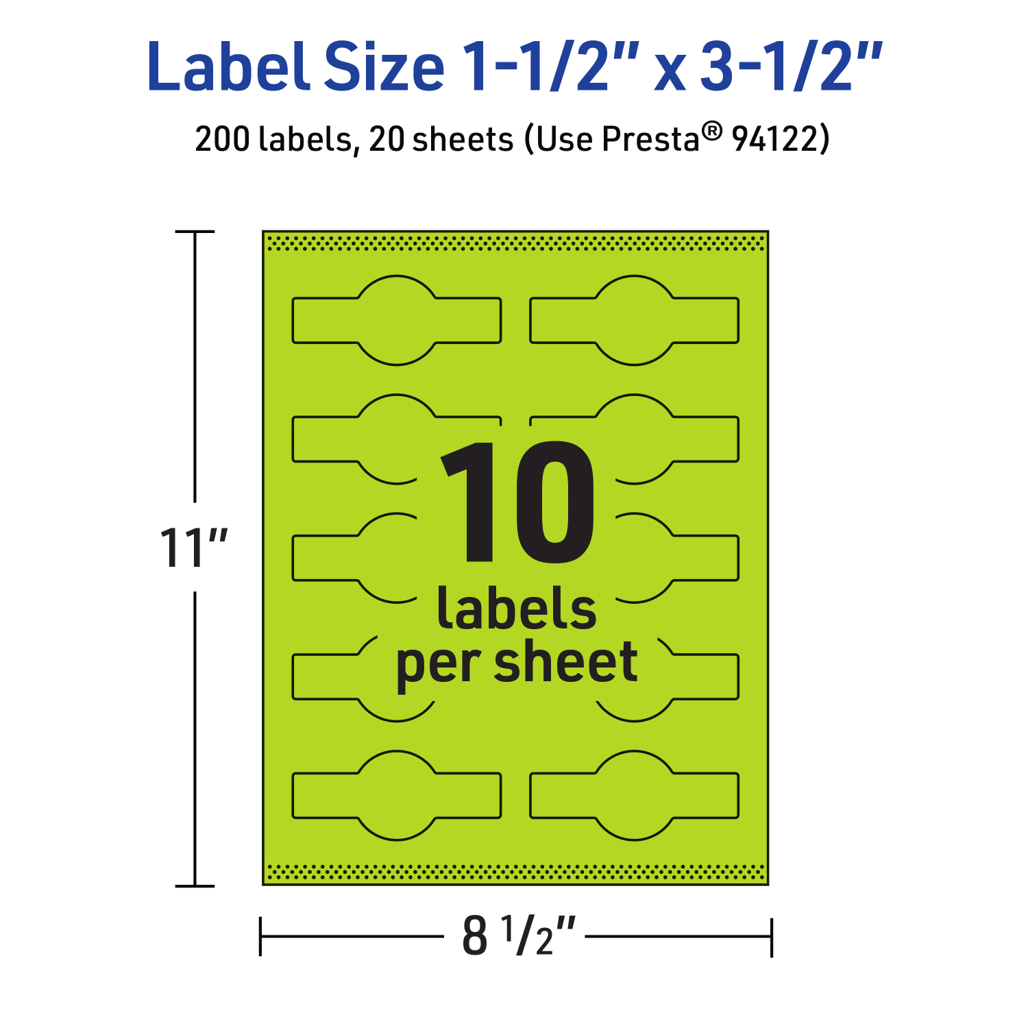 Avery Print-To-The-Edge Labels With Sure Feed Technology, 94122-BGP20, Cigar, 1-1/2in x 3-1/2in, Matte Bright Green, Pack of 200 - Image 6