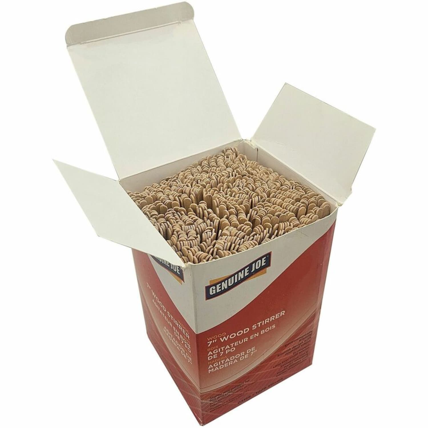 Genuine Joe Wooden Stirrers - 7in Length - Wood - Woodgrain - 1000 / Box - Image 4