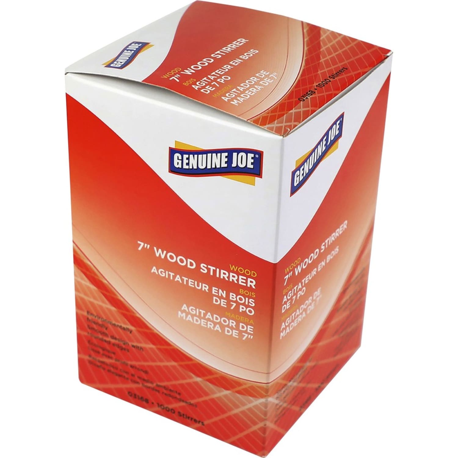 Genuine Joe Wooden Stirrers - 7in Length - Wood - Woodgrain - 1000 / Box - Image 6
