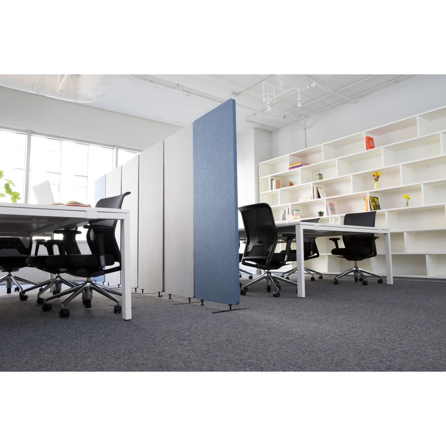Luxor RECLAIM Acoustic Privacy Panel Room Dividers, 66inH x 24inW, Misty Gray, Pack Of 3 Room Dividers - Image 5