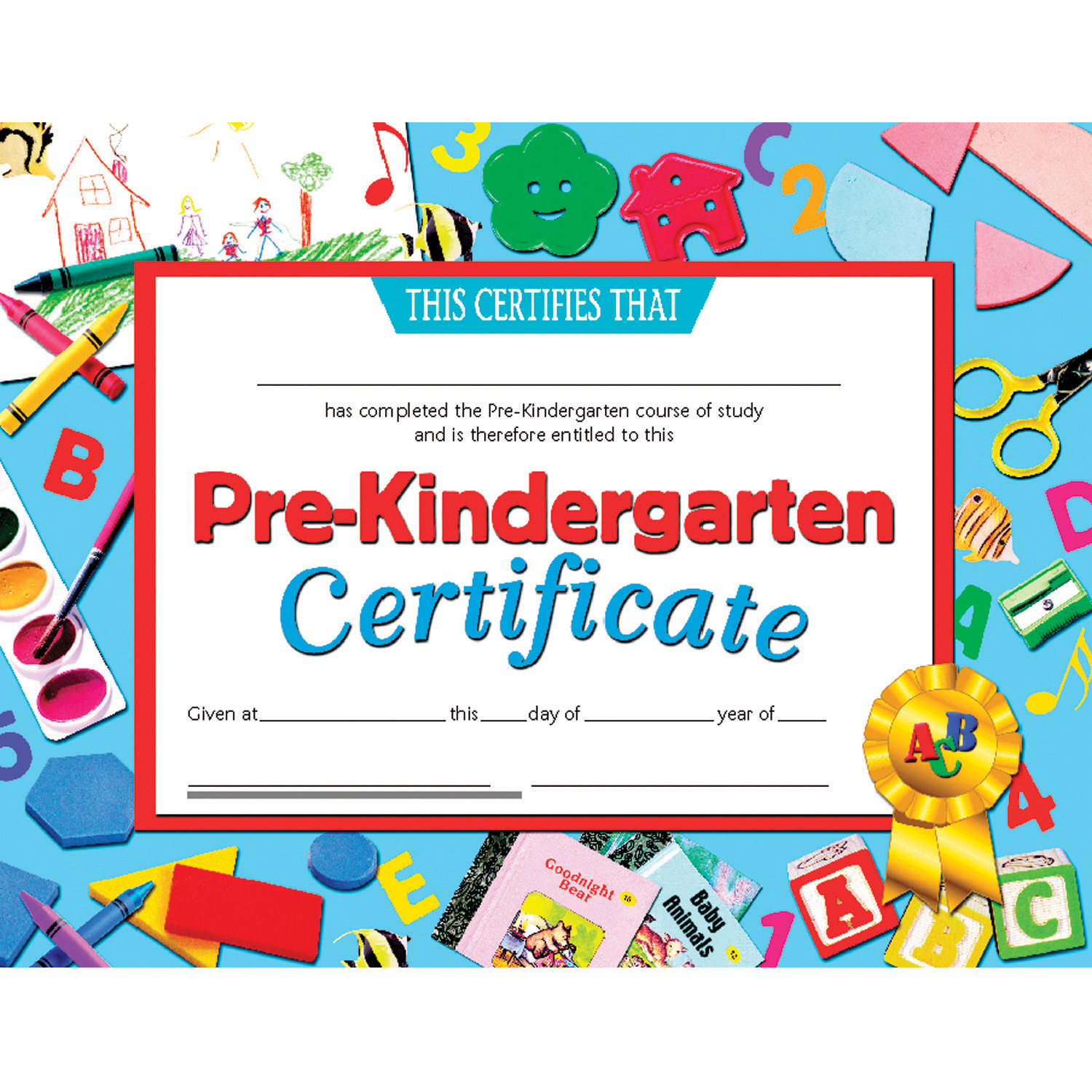 Hayes Certificates, 8-1/2in x 11in, Pre-Kindergarten, 30 Certificates Per Pack, Set Of 3 Packs, HVA6993 - Image 3