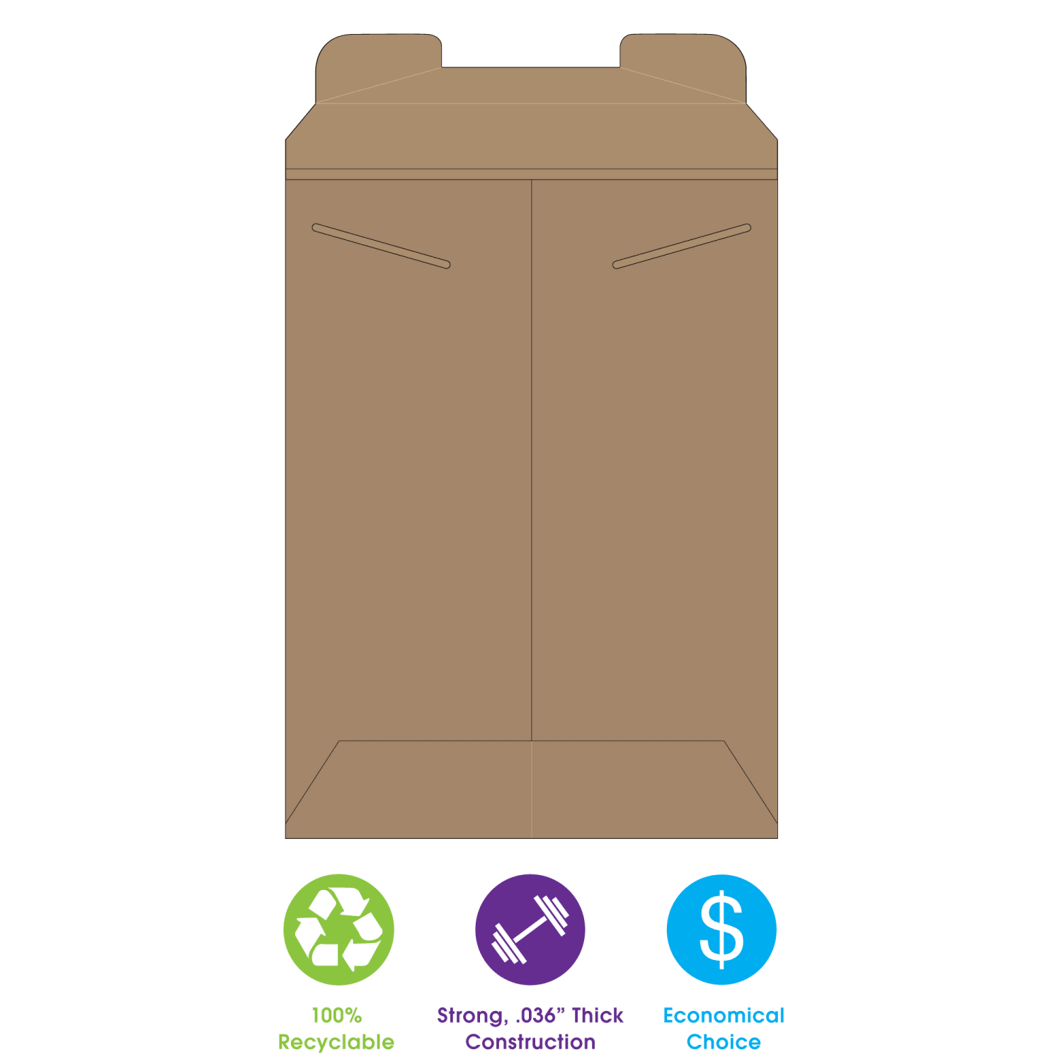 Partners  Brand Kraft Flat Mailers, 18in x 24in,Kraft Brown, Box Of 50 - Image 5