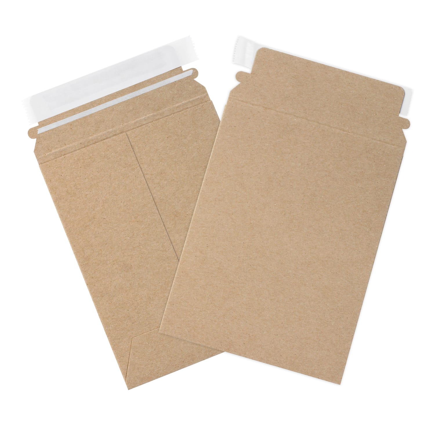 Partners Brand Self-Seal Stayflats Plus Flat Mailers, 6in x 8in, Kraft Brown, Pack of 100