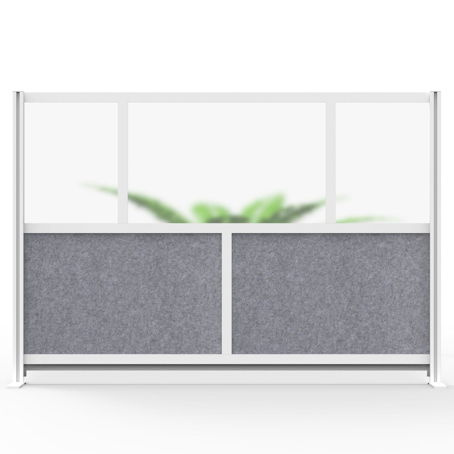 Luxor Modular Room Divider Wall System Starter Wall, 70in x 48in, Gray