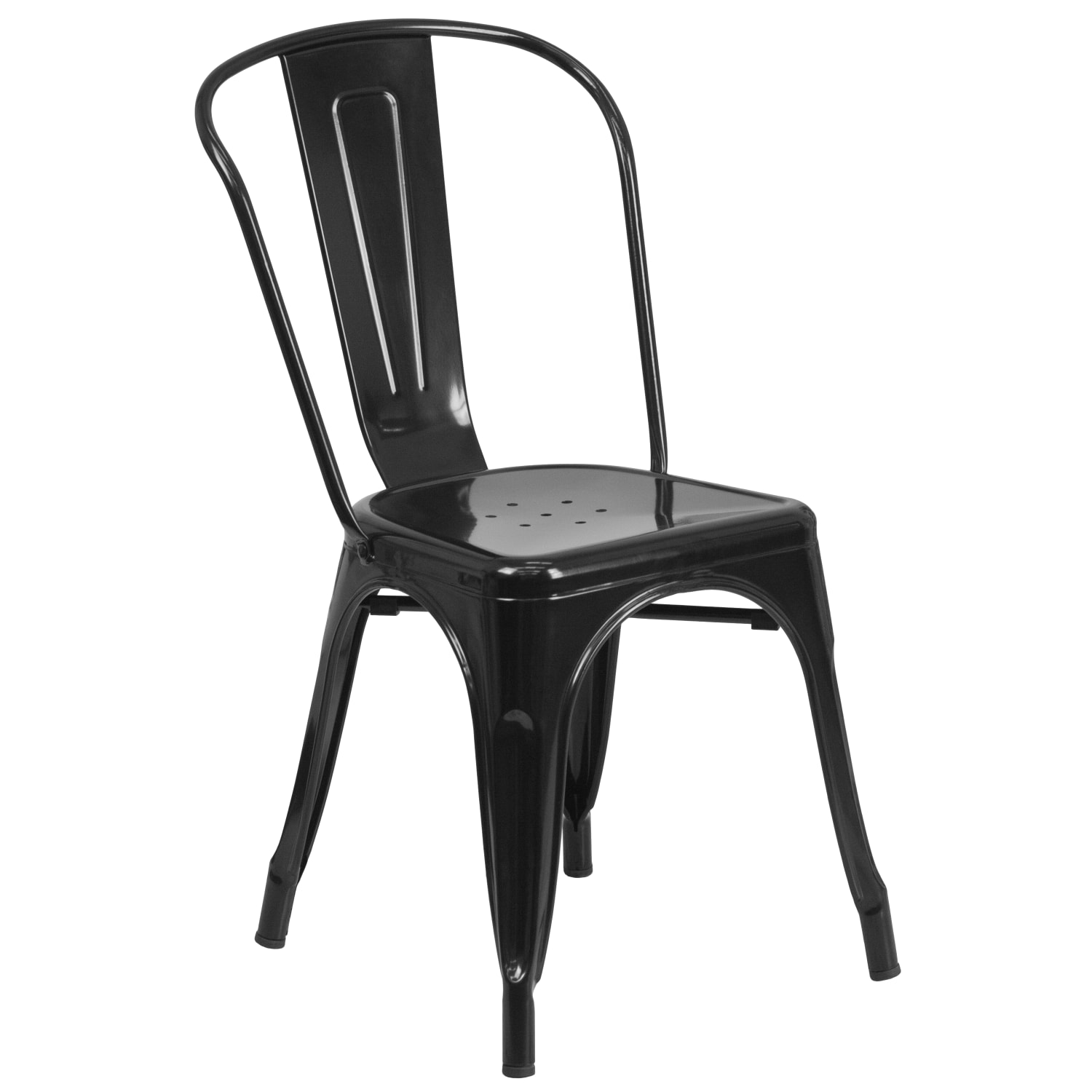 Flash Furniture Commercial Stackable Chair, Black - Image 3