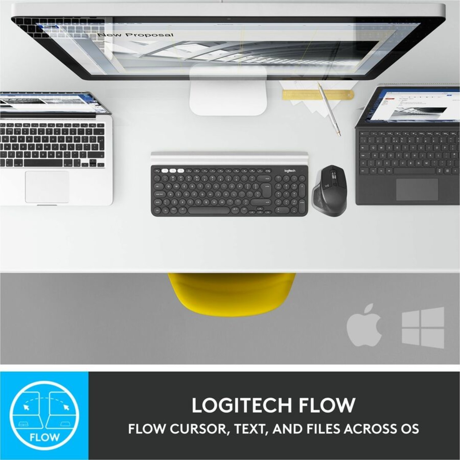 Logitech MX Master 2S Bluetooth Edition Wireless Mouse, Multi-Surface, Hyper-Fast Scrolling, Ergonomic, Graphite - 910005965 - Image 3