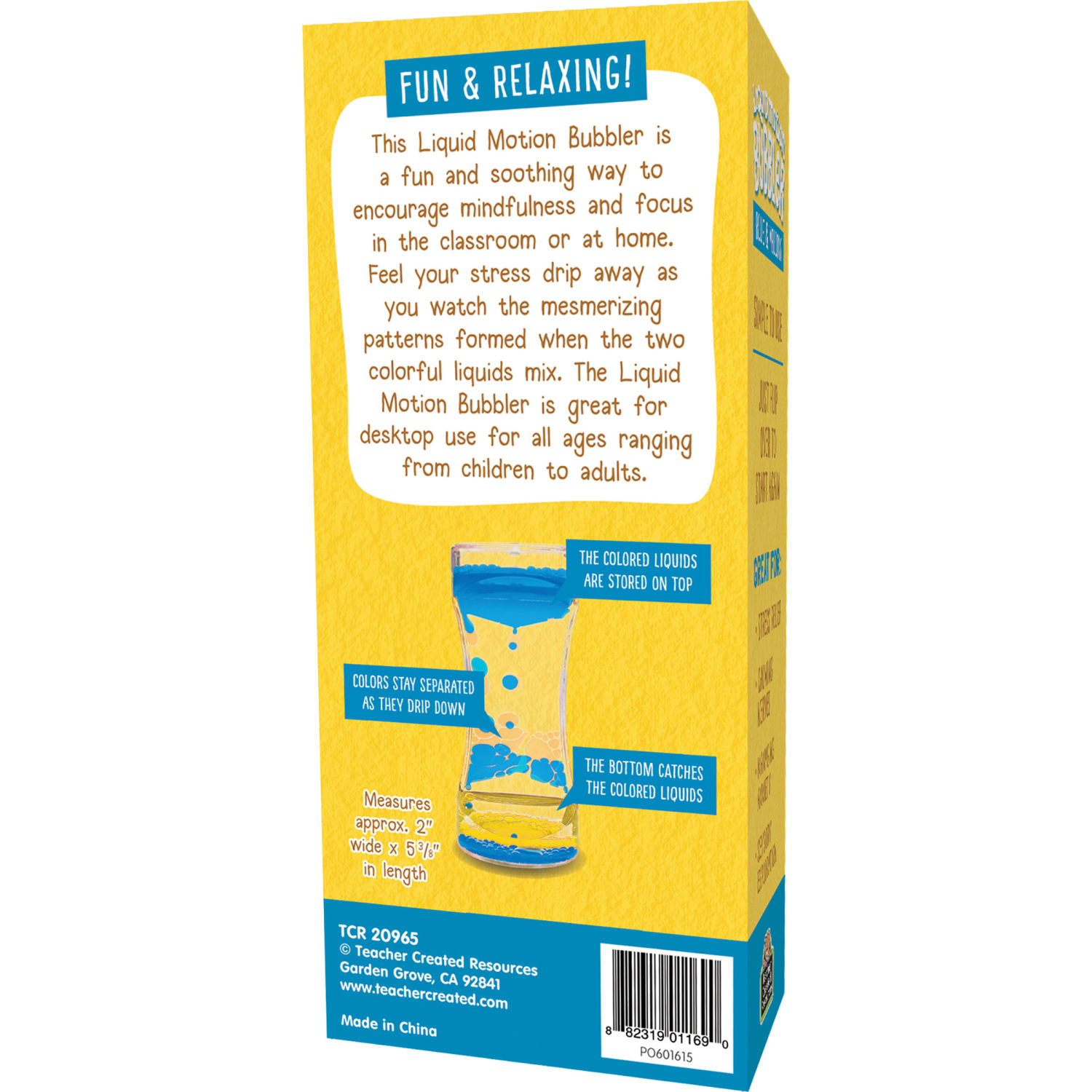 Teacher Created Resources Liquid Motion Bubbler, Blue & Yellow, Pack Of 6 - Image 5