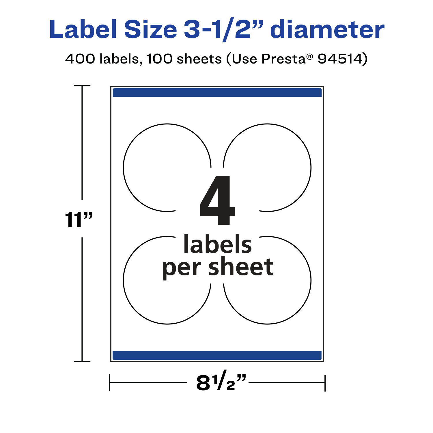 Avery Glossy Permanent Labels With Sure Feed, 94514-CGF100, Round, 3-1/2in Diameter, Clear, Pack Of 400 - Image 6