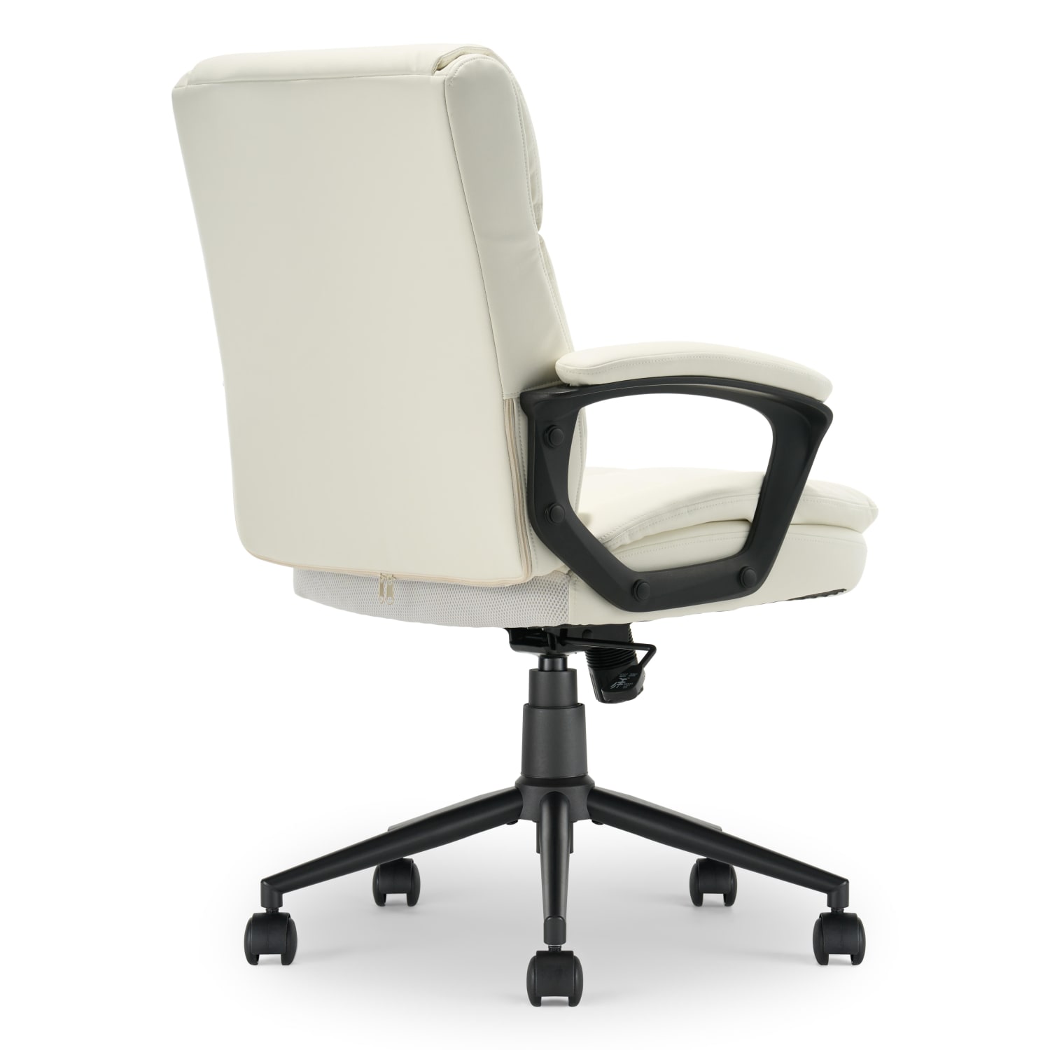 Click365 Transform 20 Ergonomic Bonded Leather Mid Back Office Chair WhiteBlack PopularChairscom