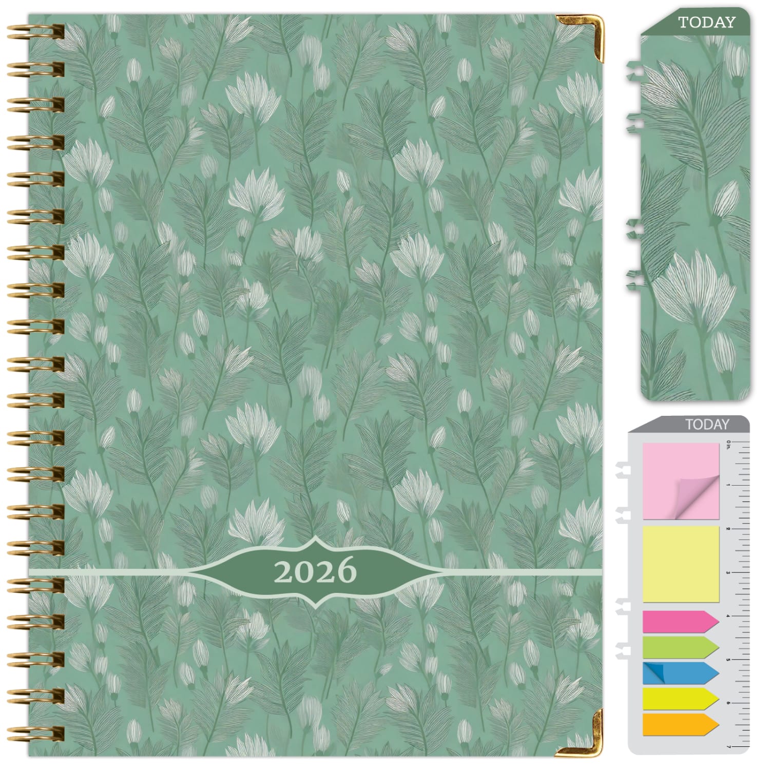 2026 Excello Brands Large Print Daily/Weekly/Monthly Planner, 8.5in x 11in, Whispering Meadow November 2025 - December 2026, (LGPRT-CY26-8511-86)